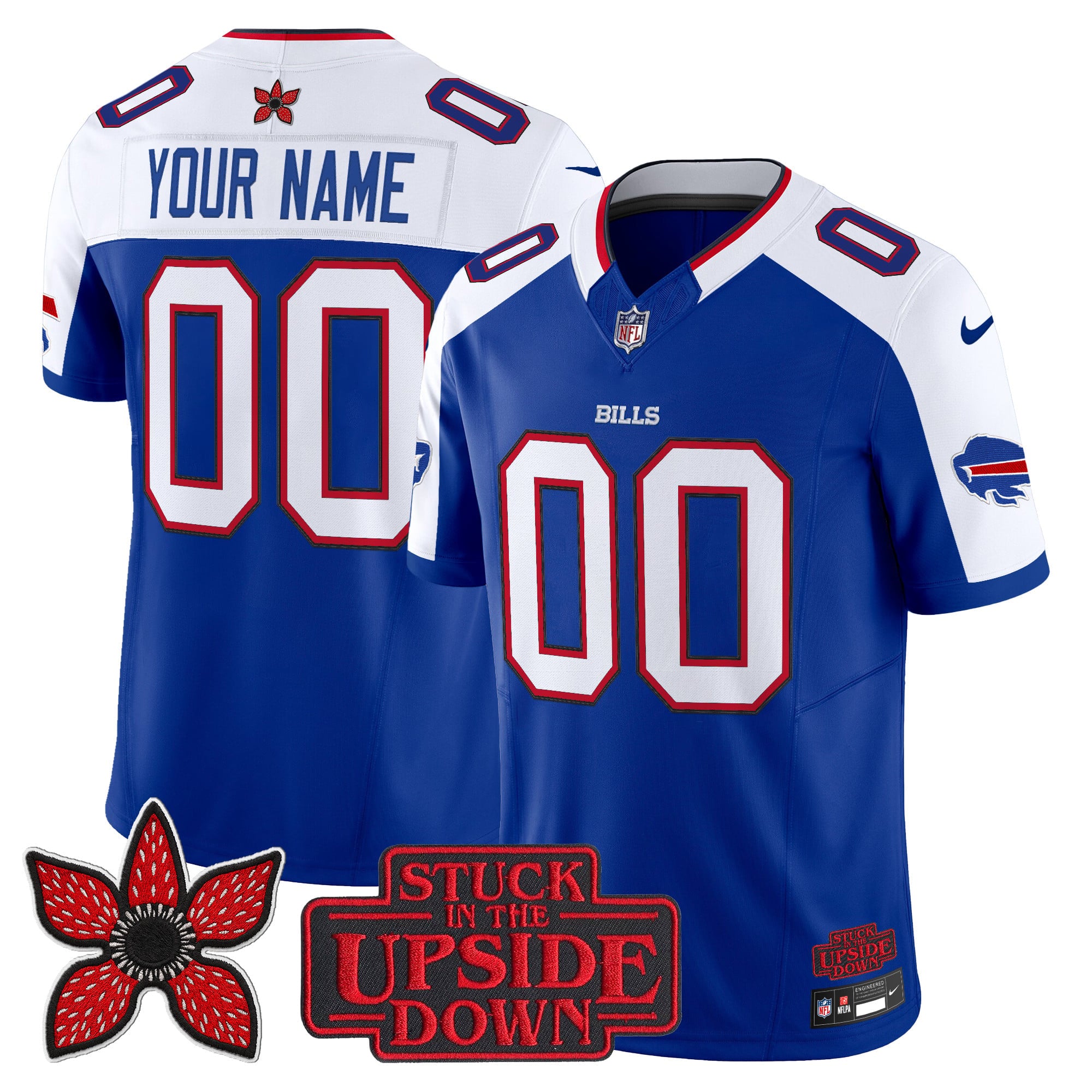 Buffalo Bills 'Stranger Things Edition' Vapor Limited Custom Jersey V2 - All Stitched