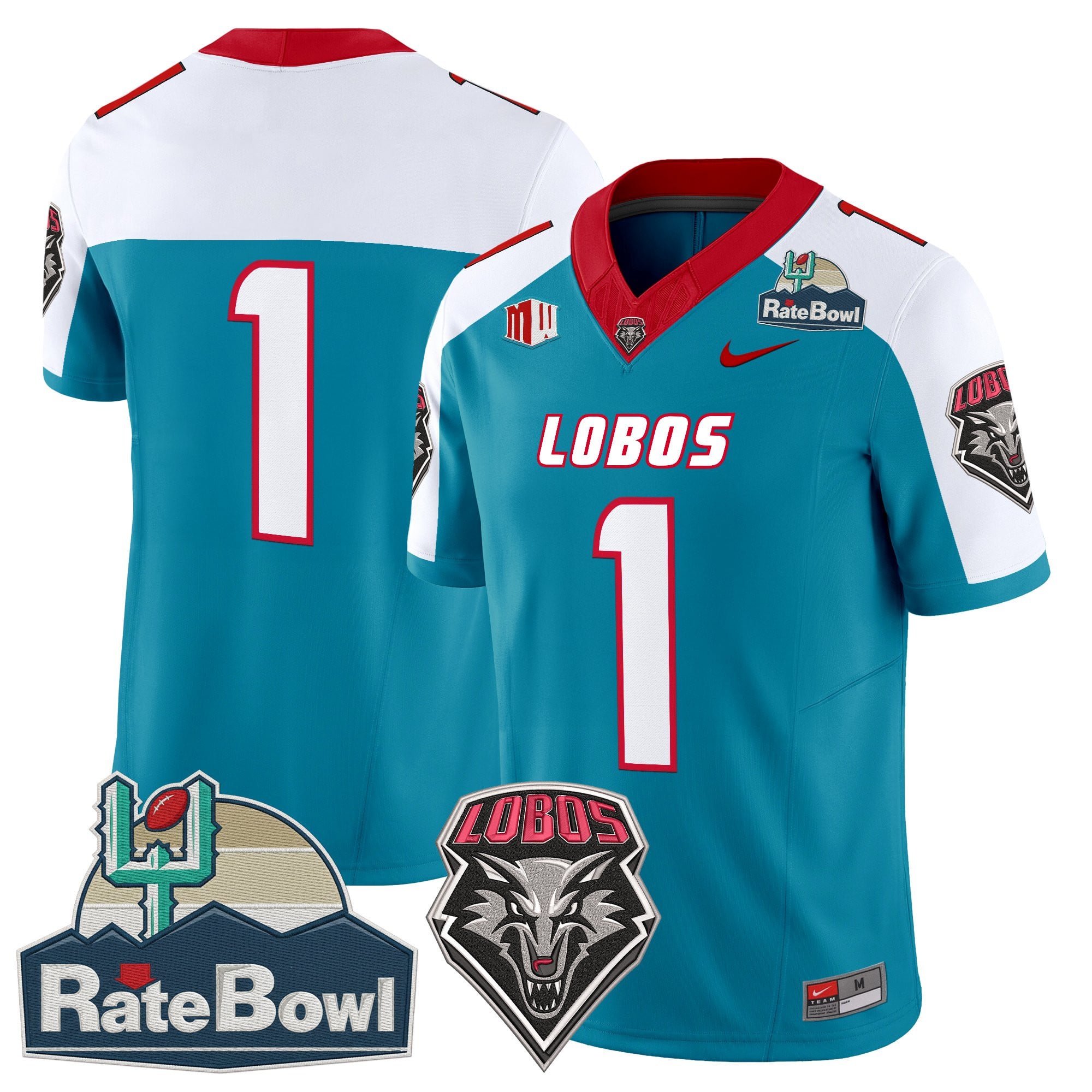 Men's New Mexico Lobos 2025 Rate Bowl Vapor Limited Jersey - All Stitched