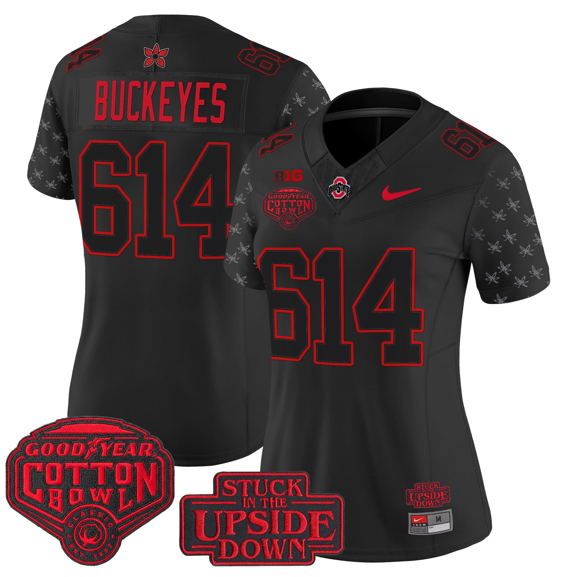 Women's Ohio State Buckeyes 'Stranger Things Edition' Vapor Limited Jersey - 2025 Cotton Bowl Patch - All Stitched