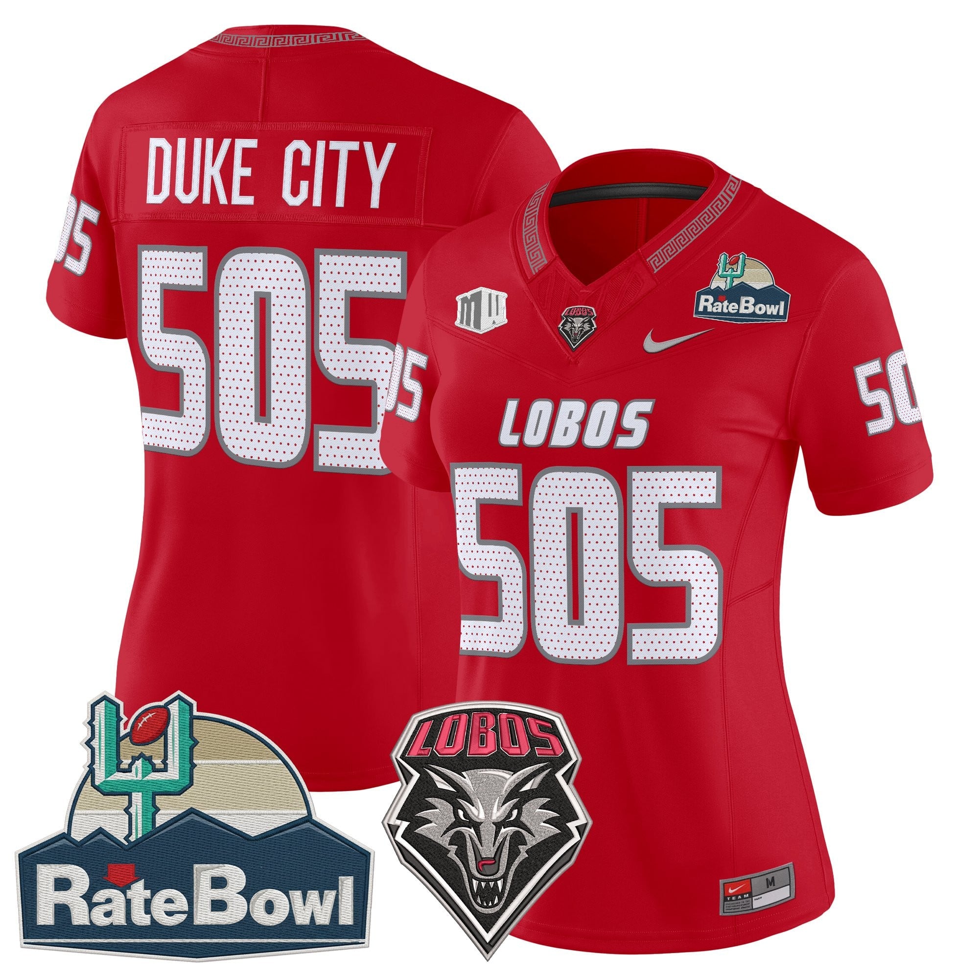 Women's New Mexico Lobos 2025 Rate Bowl Vapor Limited Jersey - All Stitched