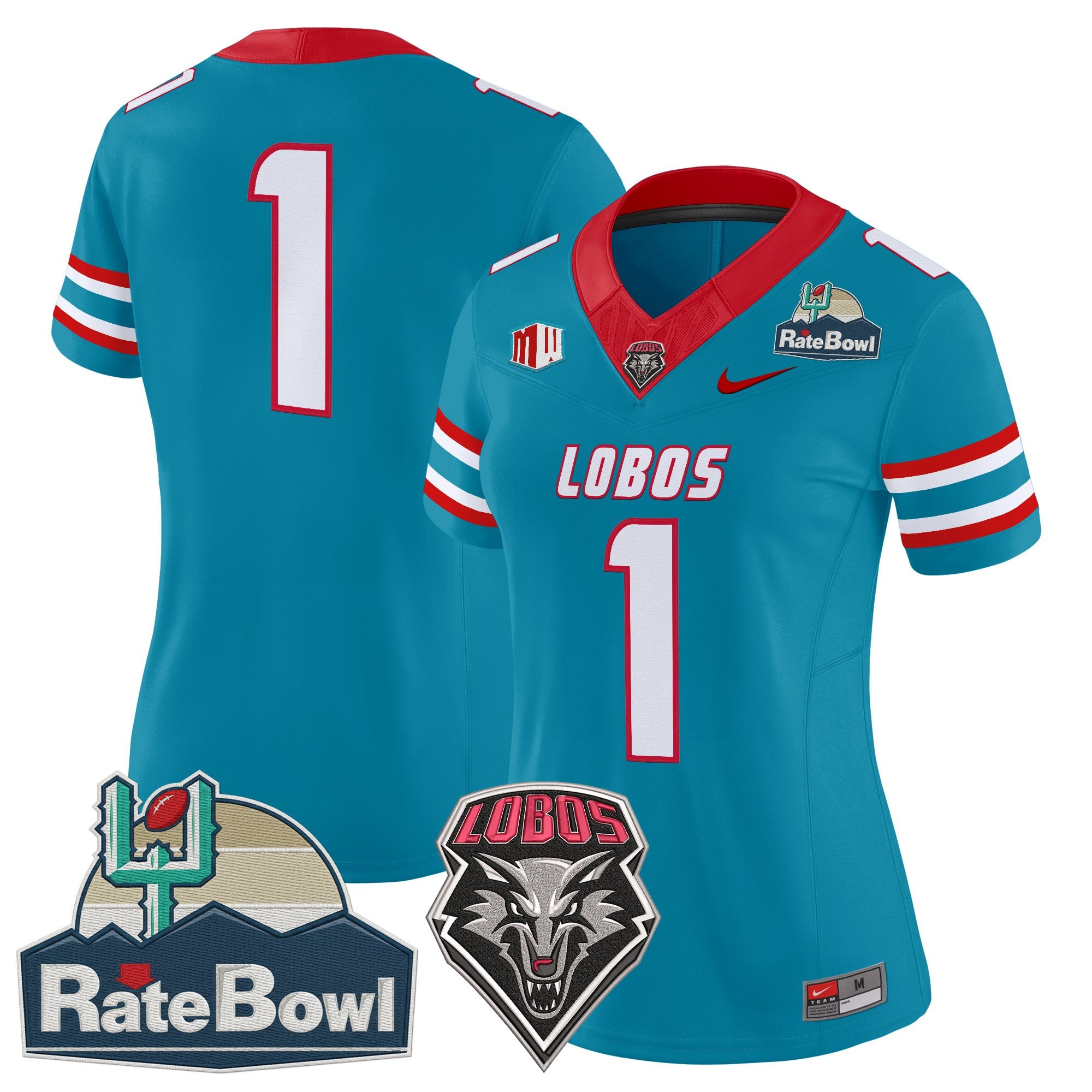 Women's New Mexico Lobos 2025 Rate Bowl Vapor Limited Jersey - All Stitched