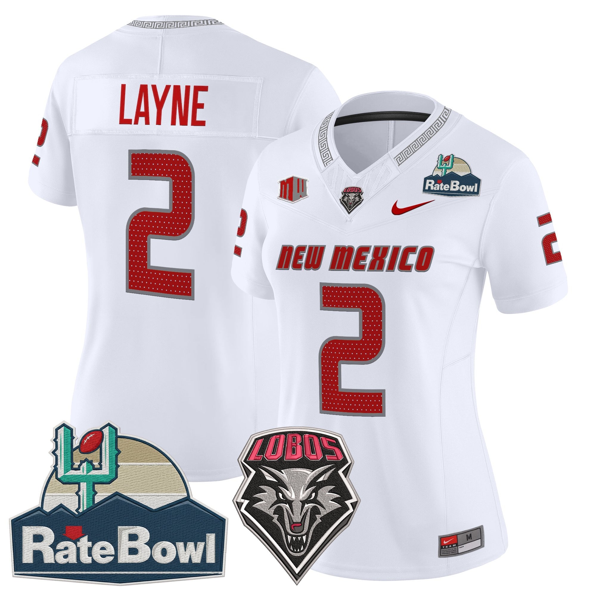 Women's New Mexico Lobos 2025 Rate Bowl Vapor Limited Jersey - All Stitched