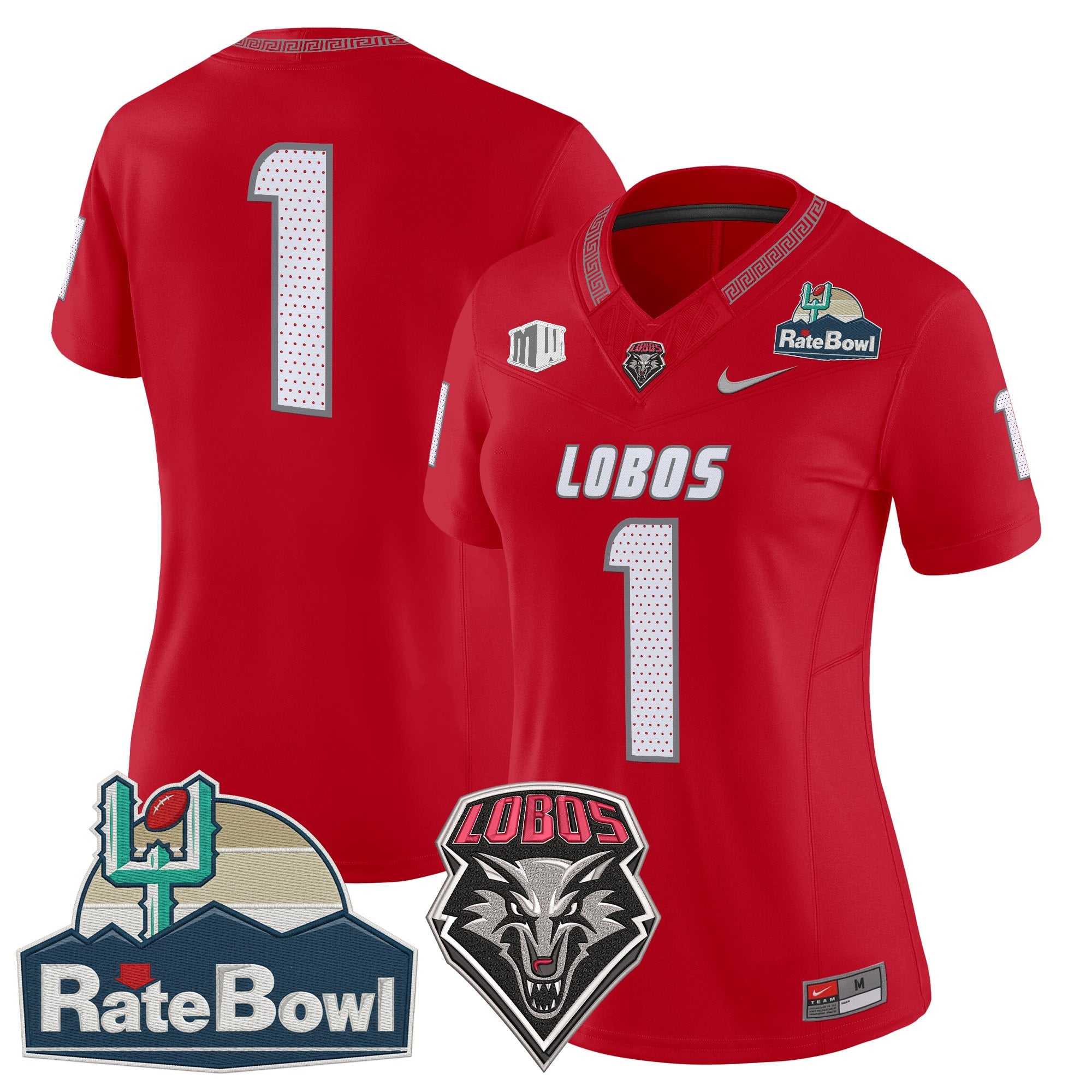 Women's New Mexico Lobos 2025 Rate Bowl Vapor Limited Jersey - All Stitched