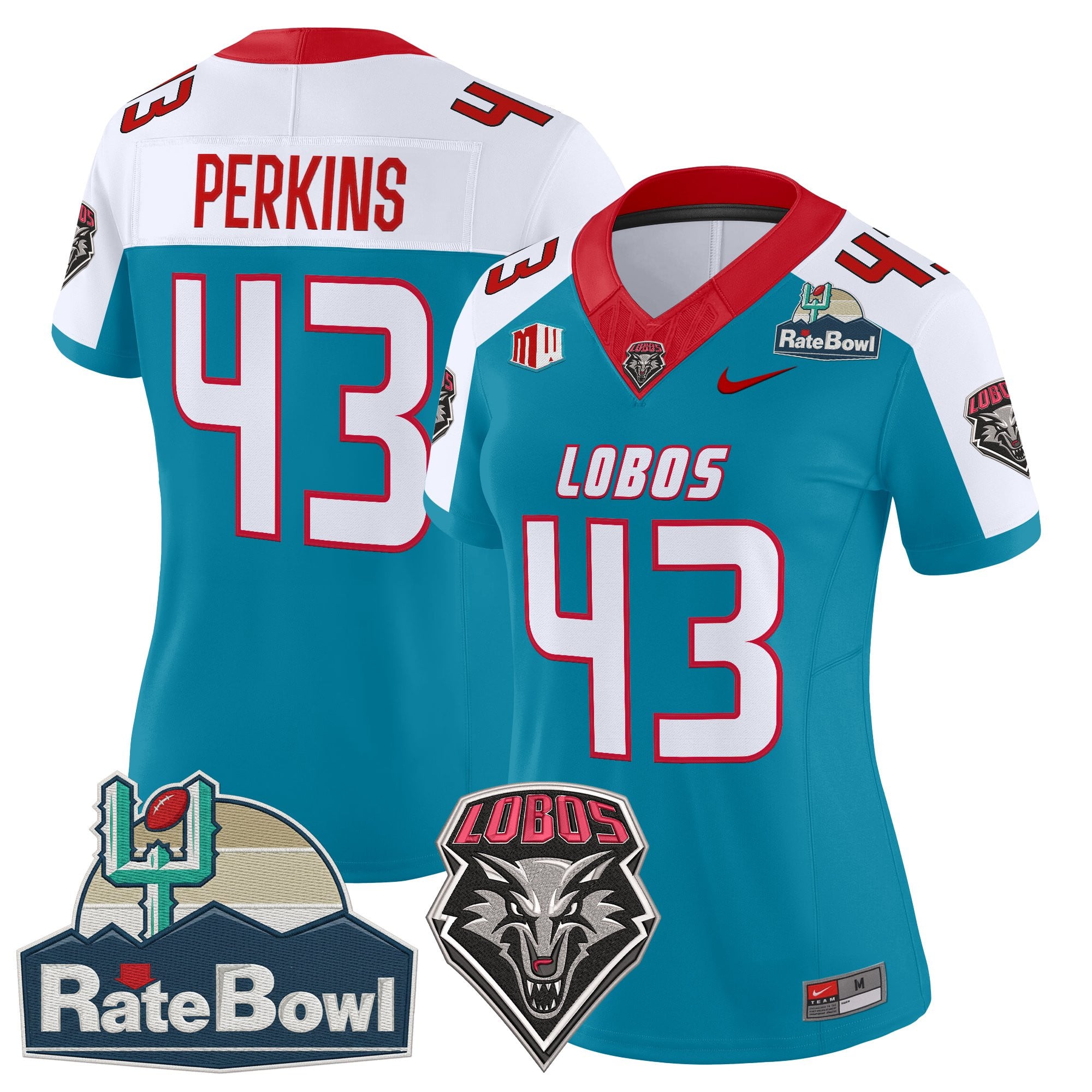 Women's New Mexico Lobos 2025 Rate Bowl Vapor Limited Jersey - All Stitched