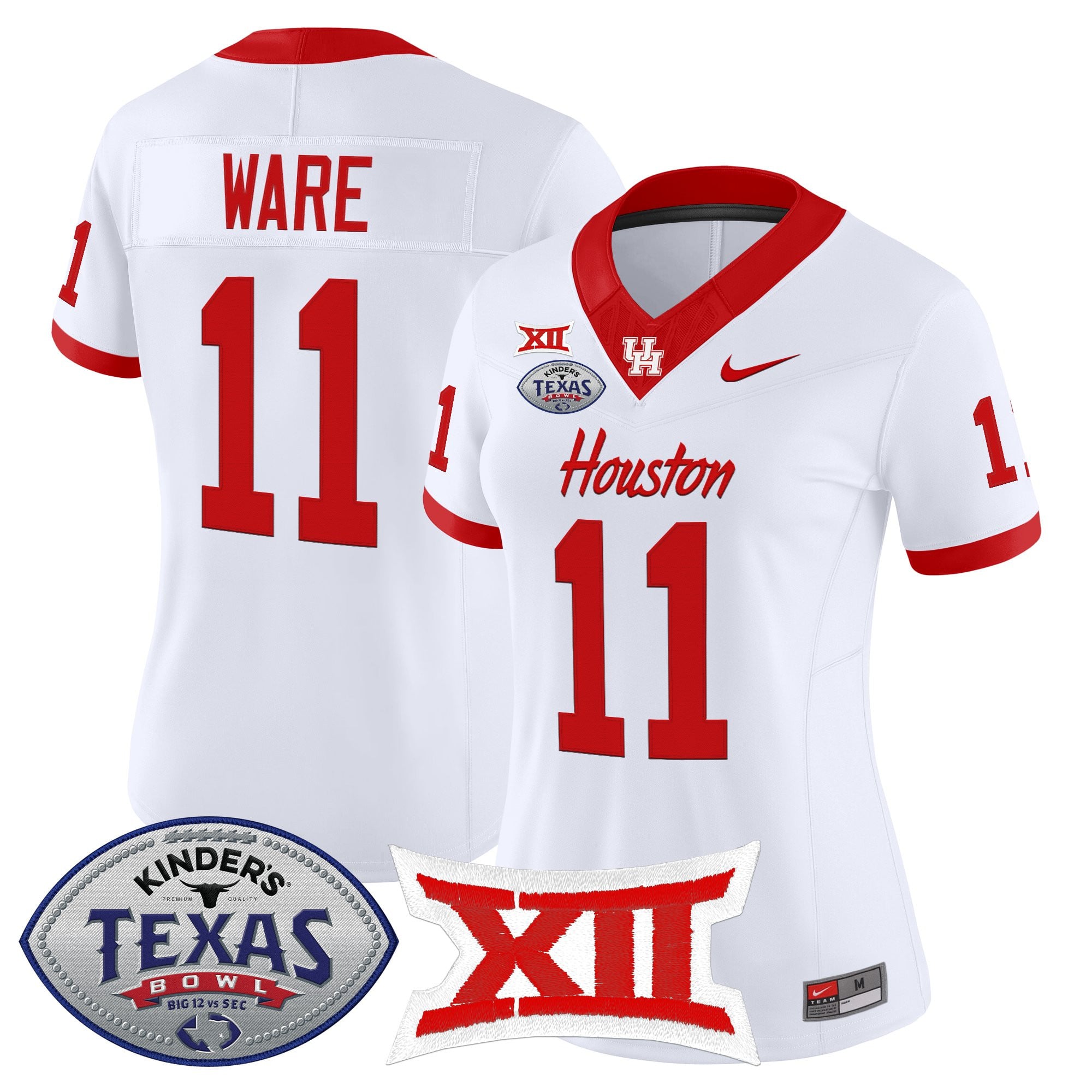 Women's Houston Cougars 2025 Texas Bowl Vapor Limited Jersey - All Stitched