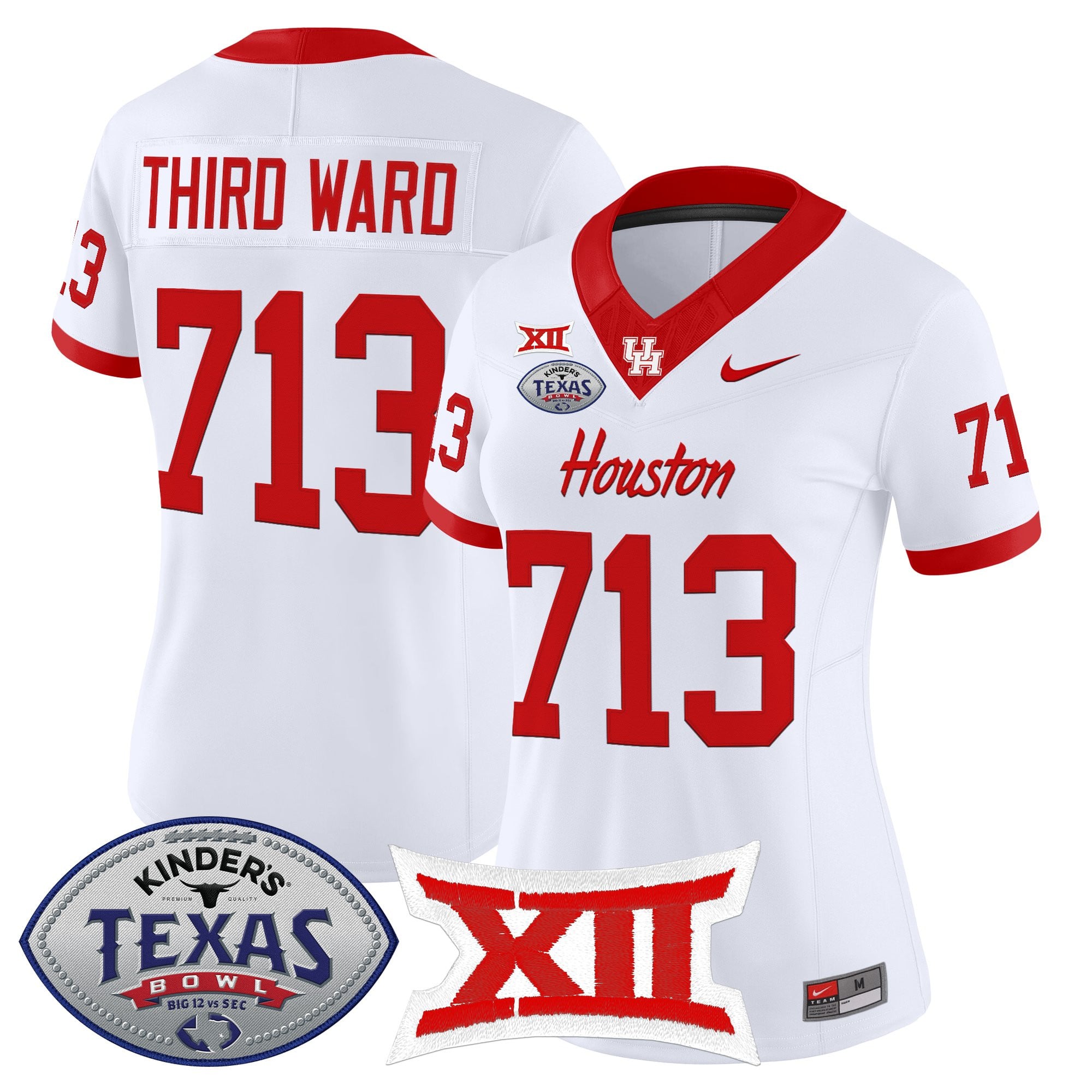 Women's Houston Cougars 2025 Texas Bowl Vapor Limited Jersey - All Stitched