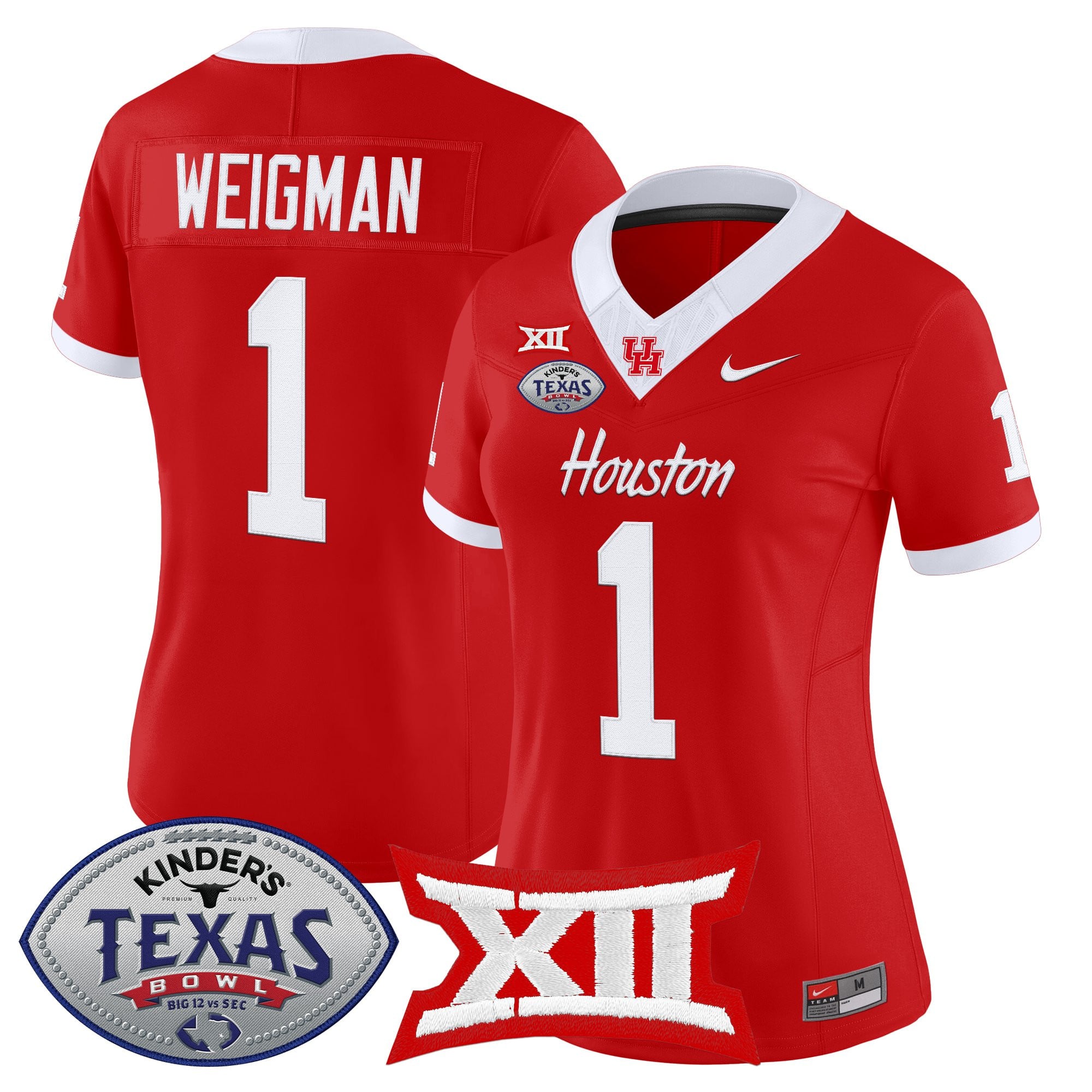 Women's Houston Cougars 2025 Texas Bowl Vapor Limited Jersey - All Stitched