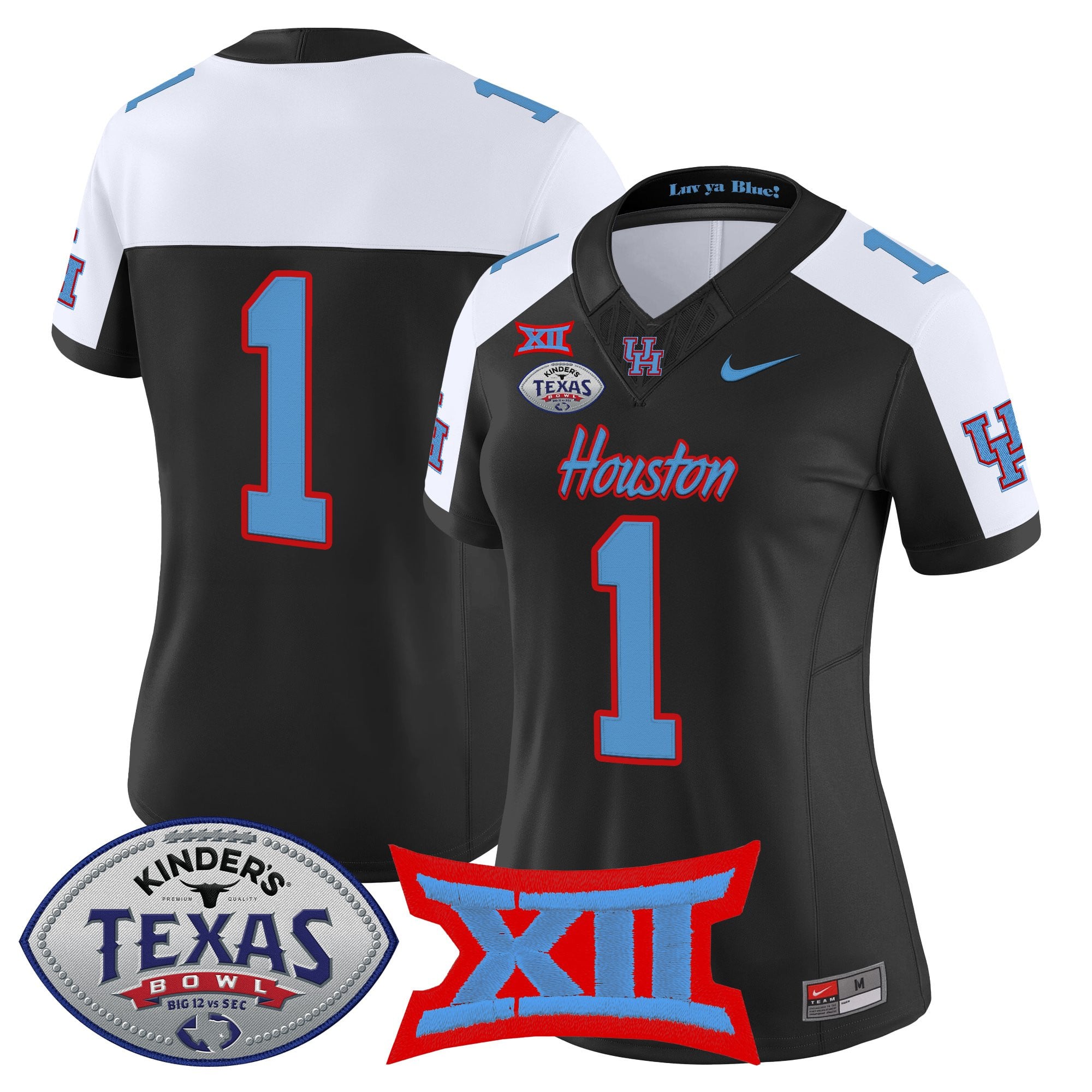 Women's Houston Cougars 2025 Texas Bowl Vapor Limited Jersey - All Stitched