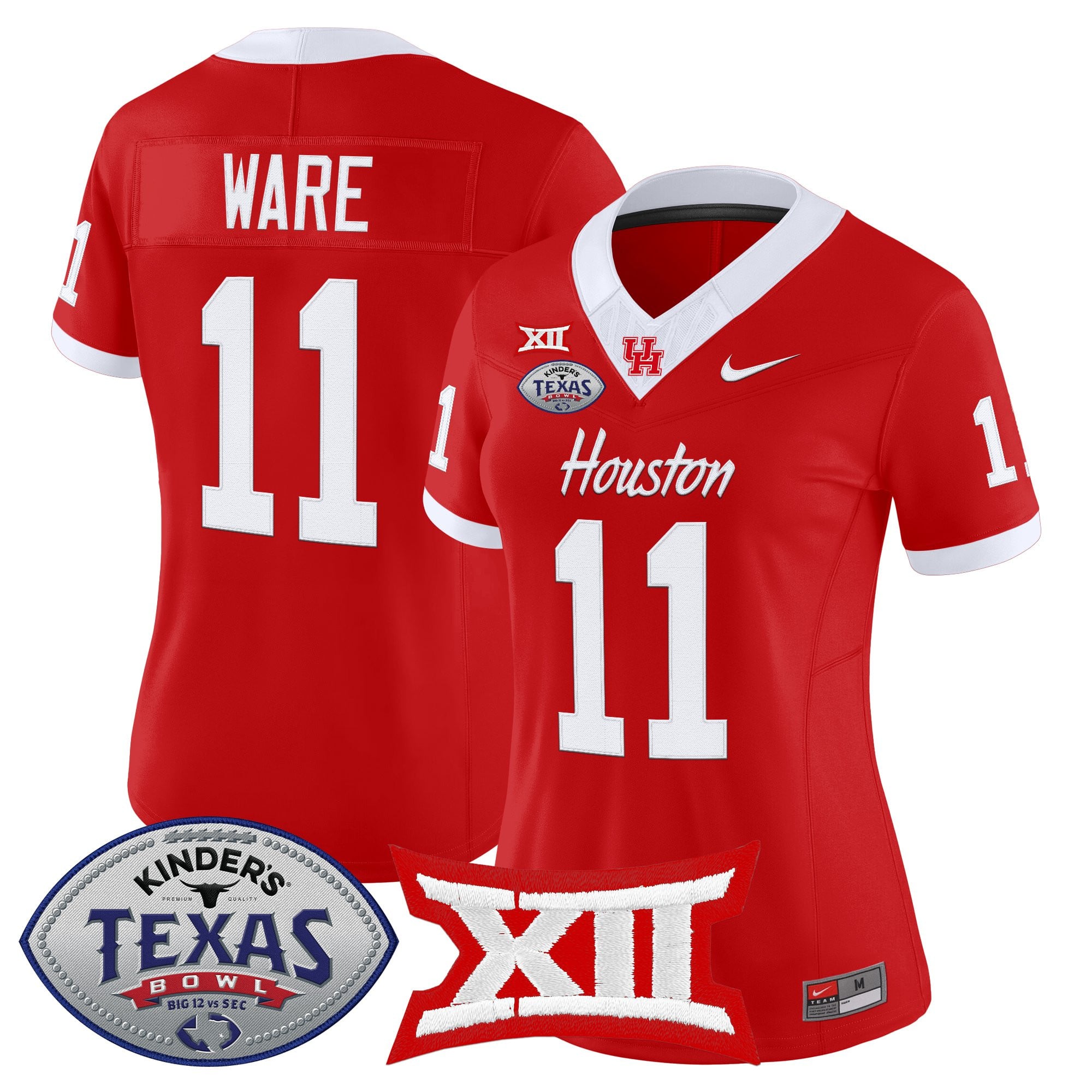 Women's Houston Cougars 2025 Texas Bowl Vapor Limited Jersey - All Stitched