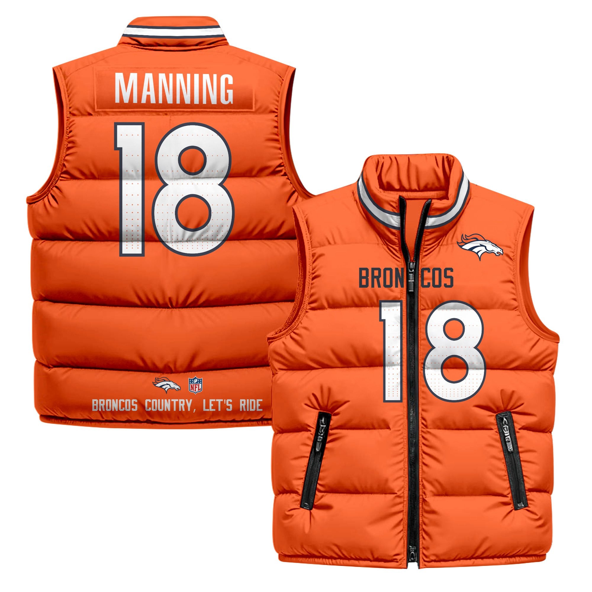 Denver Broncos 2025 Puffer Vest