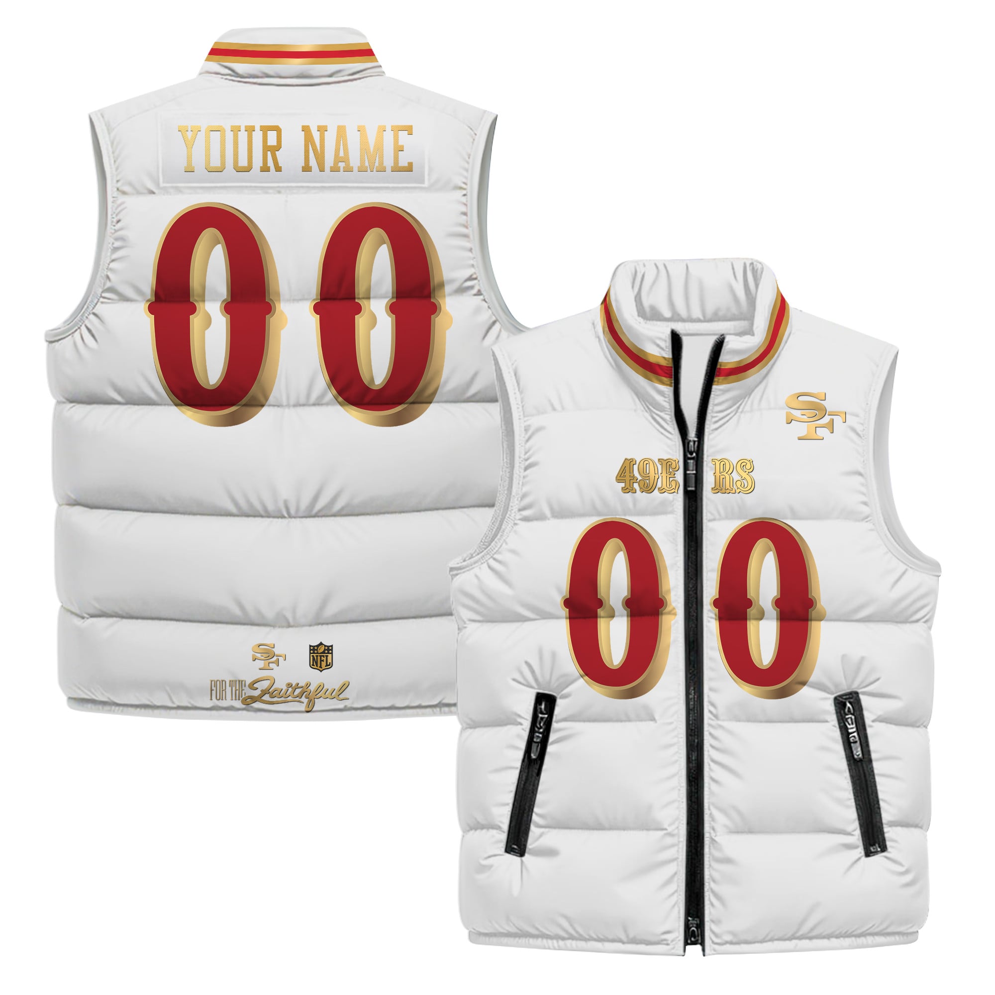 San Francisco 49ers “Rivalries” Custom Puffer Vest