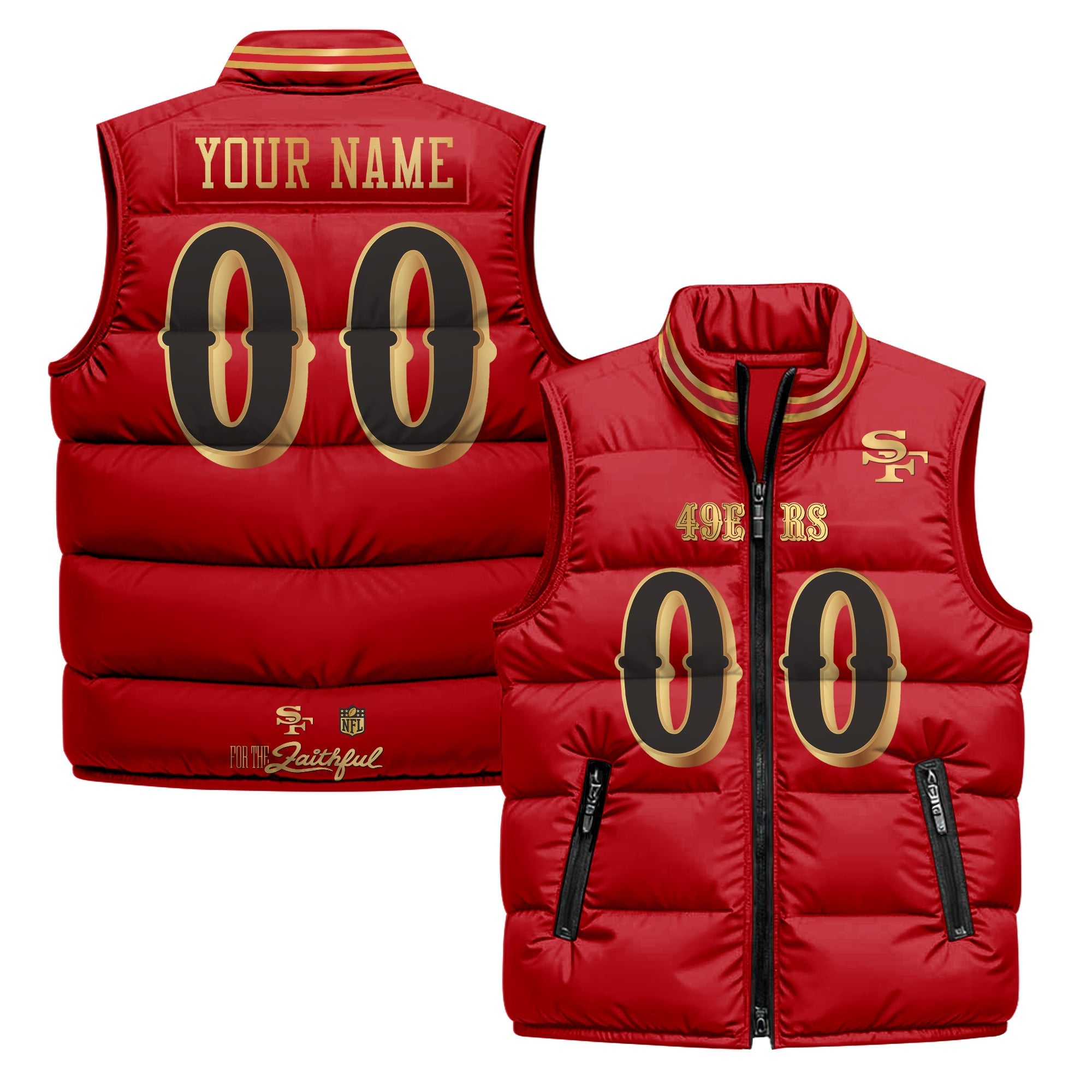 San Francisco 49ers “Rivalries” Custom Puffer Vest