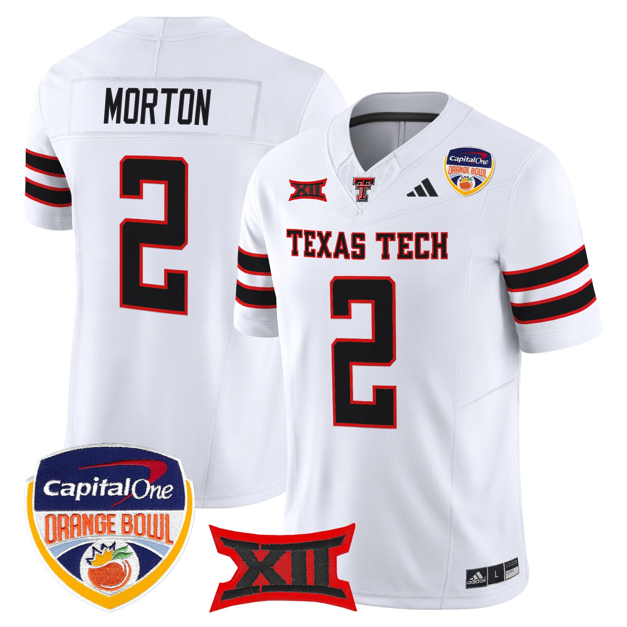 Men's Texas Tech Red Raiders 2025 Orange Bowl Vapor Limited Jersey V2 - All Stitched