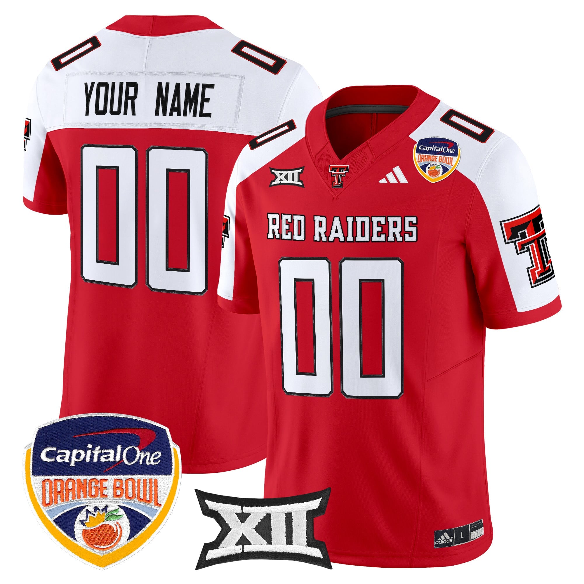Texas Tech Red Raiders 2025 Orange Bowl Vapor Limited Custom Jersey V2 - All Stitched