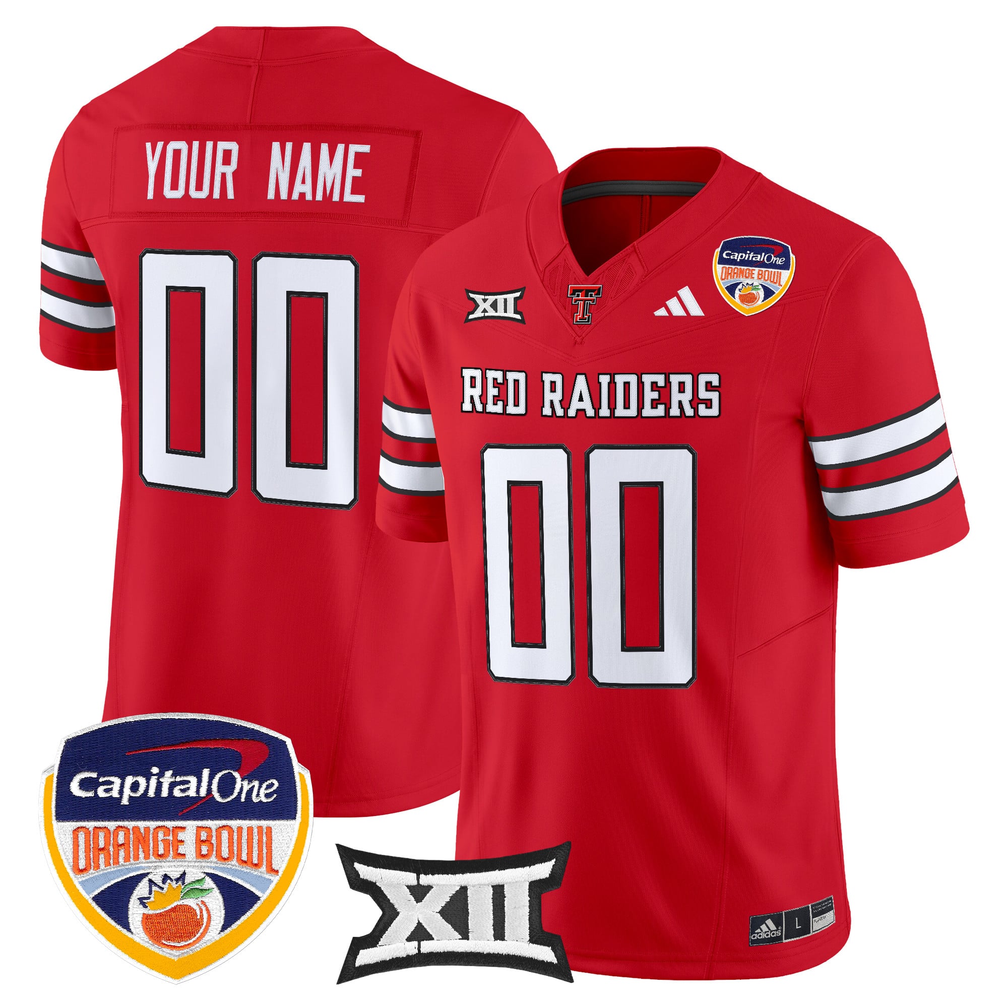 Texas Tech Red Raiders 2025 Orange Bowl Vapor Limited Custom Jersey V2 - All Stitched