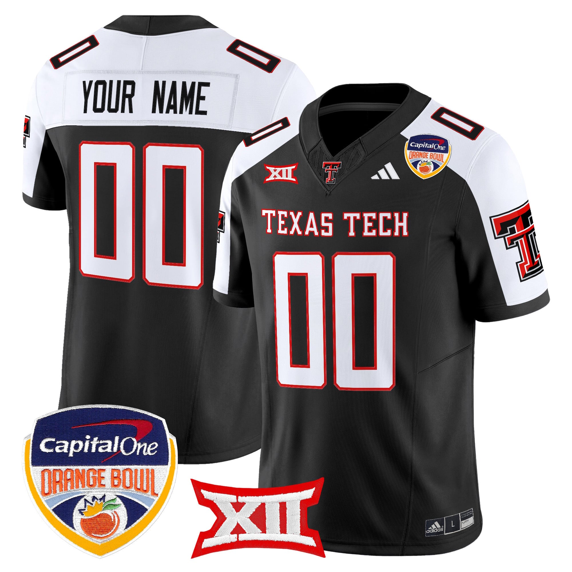 Texas Tech Red Raiders 2025 Orange Bowl Vapor Limited Custom Jersey V2 - All Stitched