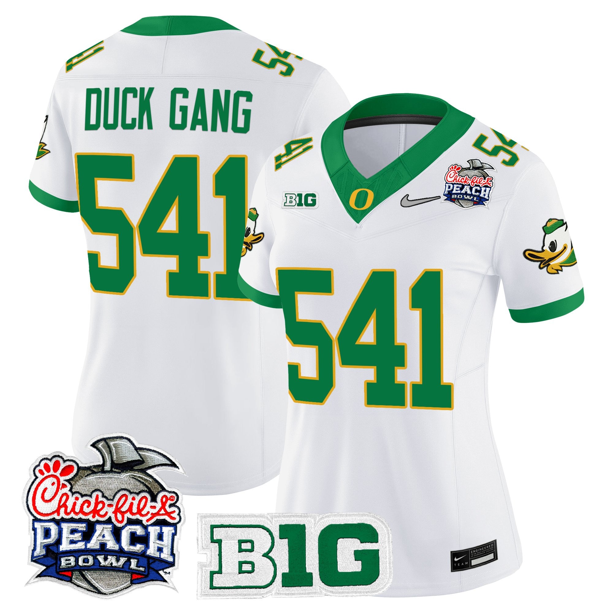 Women's Oregon Ducks 2026 Peach Bowl Vapor Limited Jersey - All Stitched