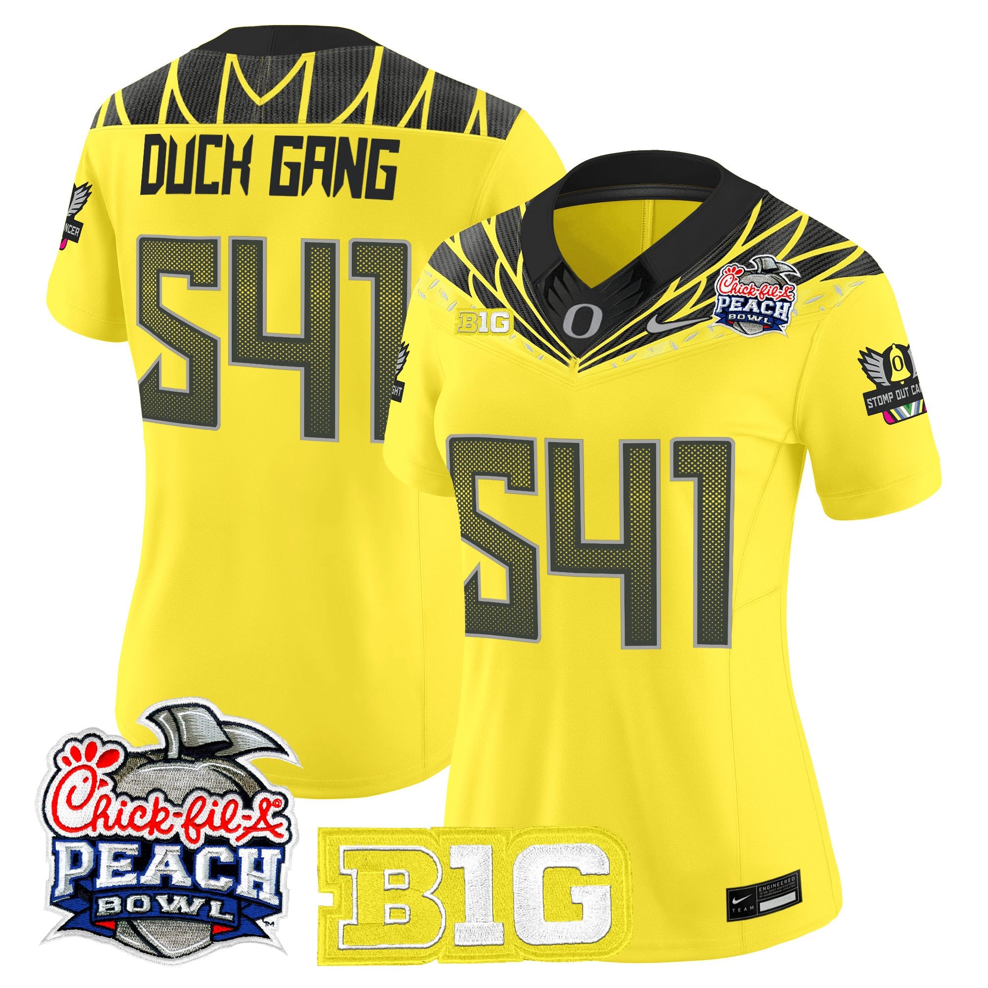 Women's Oregon Ducks 2026 Peach Bowl Vapor Limited Jersey - All Stitched