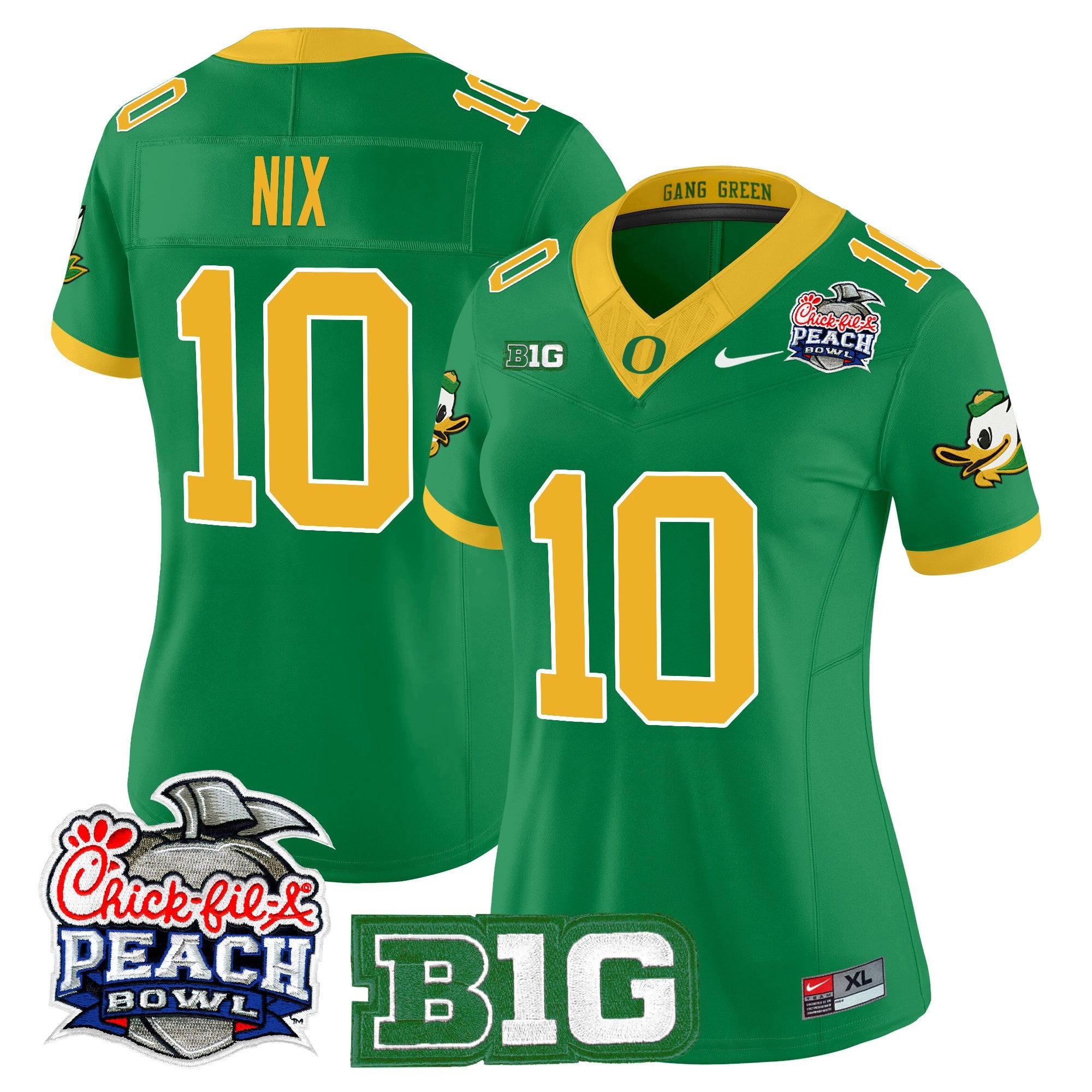 Women's Oregon Ducks 2026 Peach Bowl Vapor Limited Jersey - All Stitched