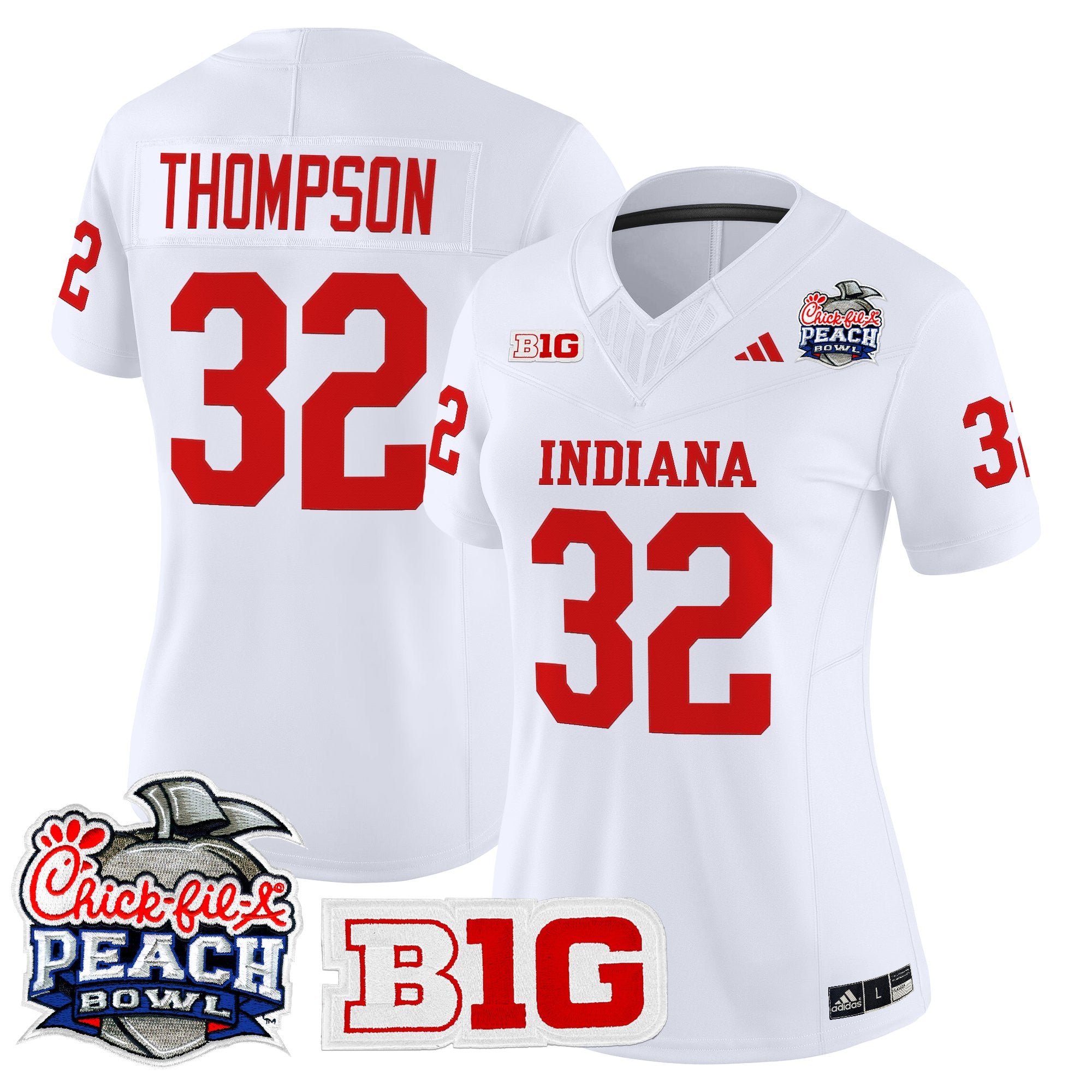 Women's Indiana Hoosiers 2026 Peach Bowl Vapor Limited Jersey - All Stitched