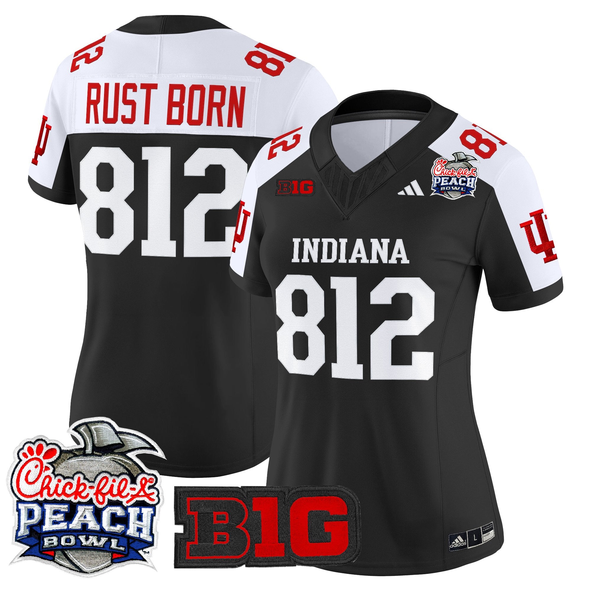 Women's Indiana Hoosiers 2026 Peach Bowl Vapor Limited Jersey - All Stitched