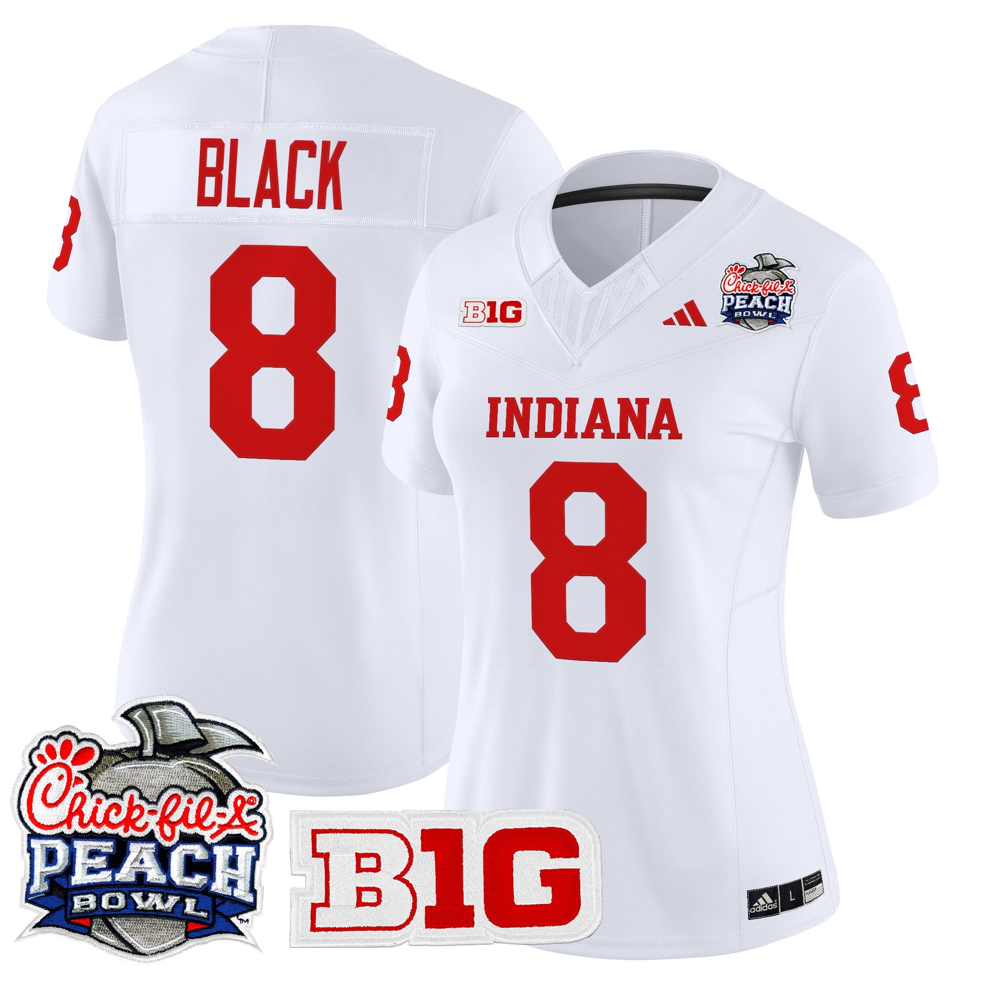 Women's Indiana Hoosiers 2026 Peach Bowl Vapor Limited Jersey - All Stitched