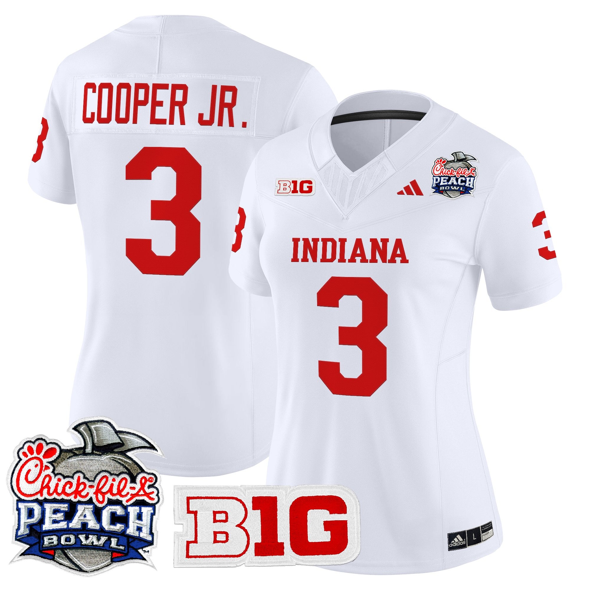 Women's Indiana Hoosiers 2026 Peach Bowl Vapor Limited Jersey - All Stitched