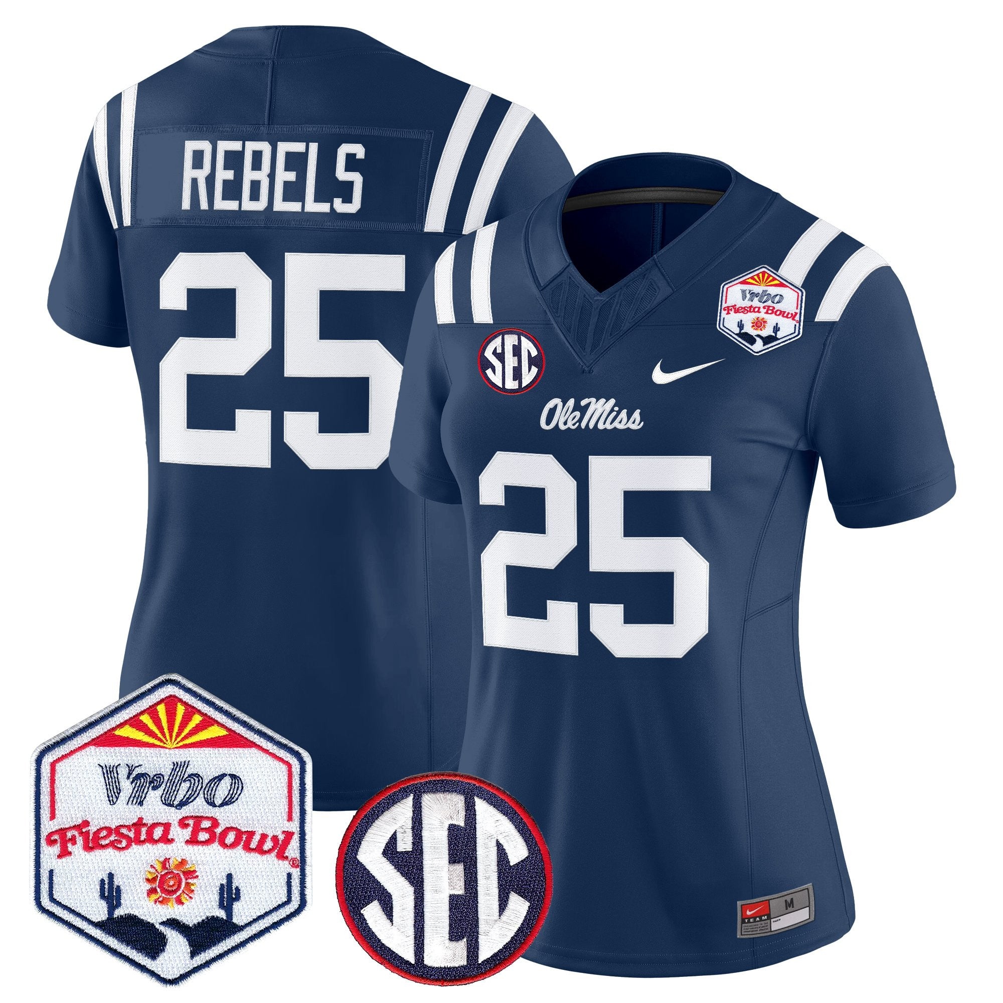 Women's Ole Miss Rebels 2026 The Fiesta Bowl Vapor Limited Jersey - All Stitched
