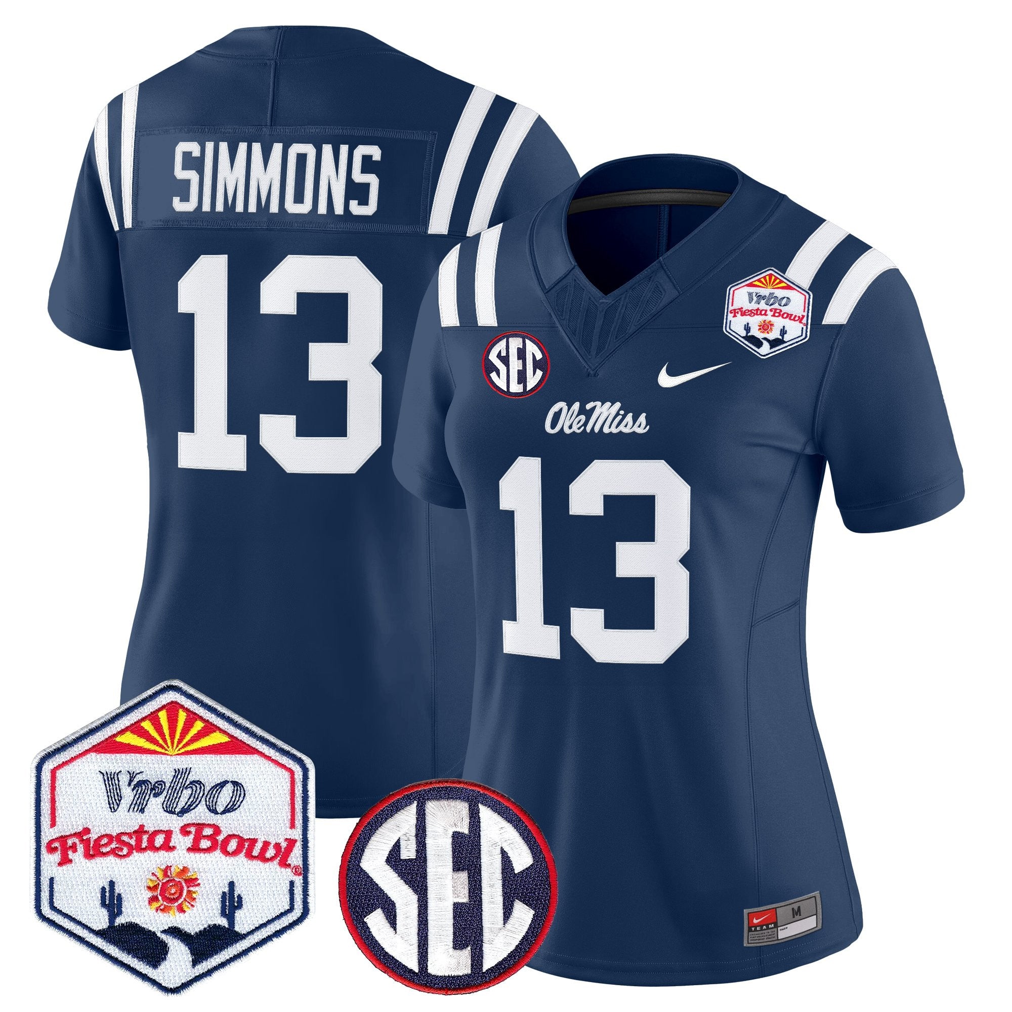 Women's Ole Miss Rebels 2026 The Fiesta Bowl Vapor Limited Jersey - All Stitched
