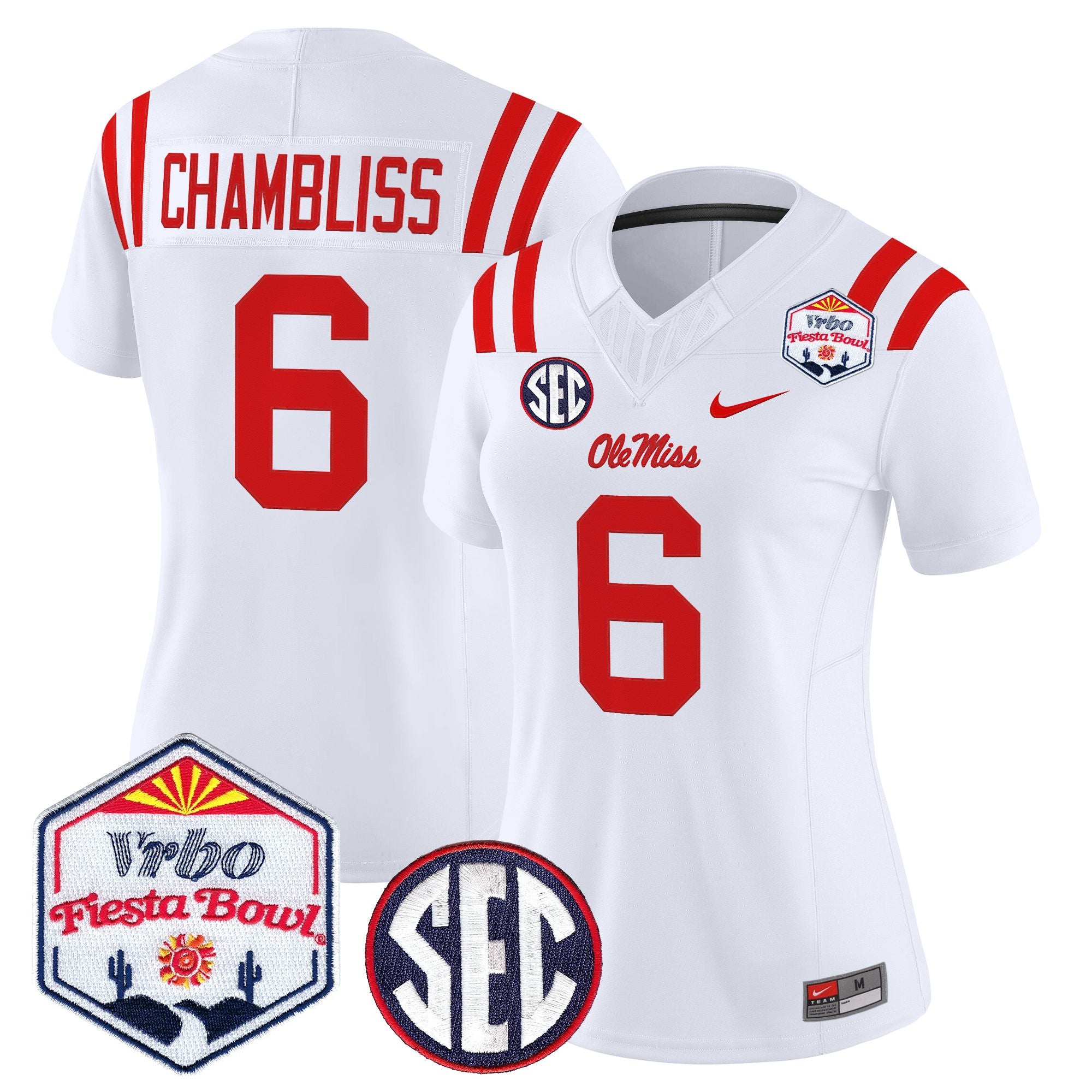 Women's Ole Miss Rebels 2026 The Fiesta Bowl Vapor Limited Jersey - All Stitched