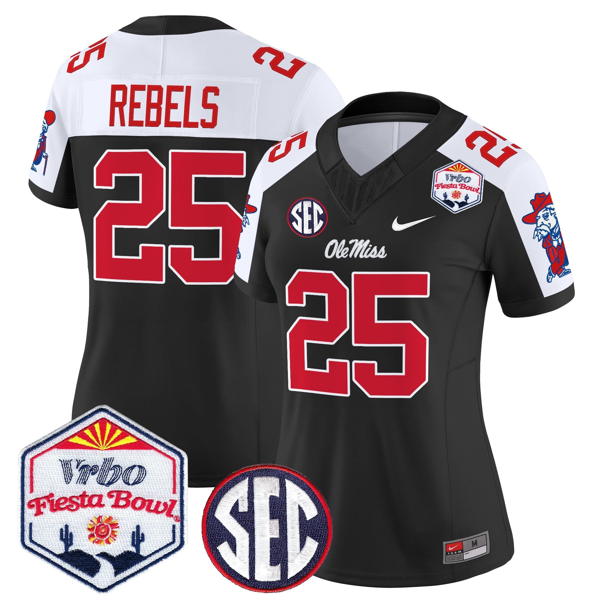 Women's Ole Miss Rebels 2026 The Fiesta Bowl Vapor Limited Jersey - All Stitched