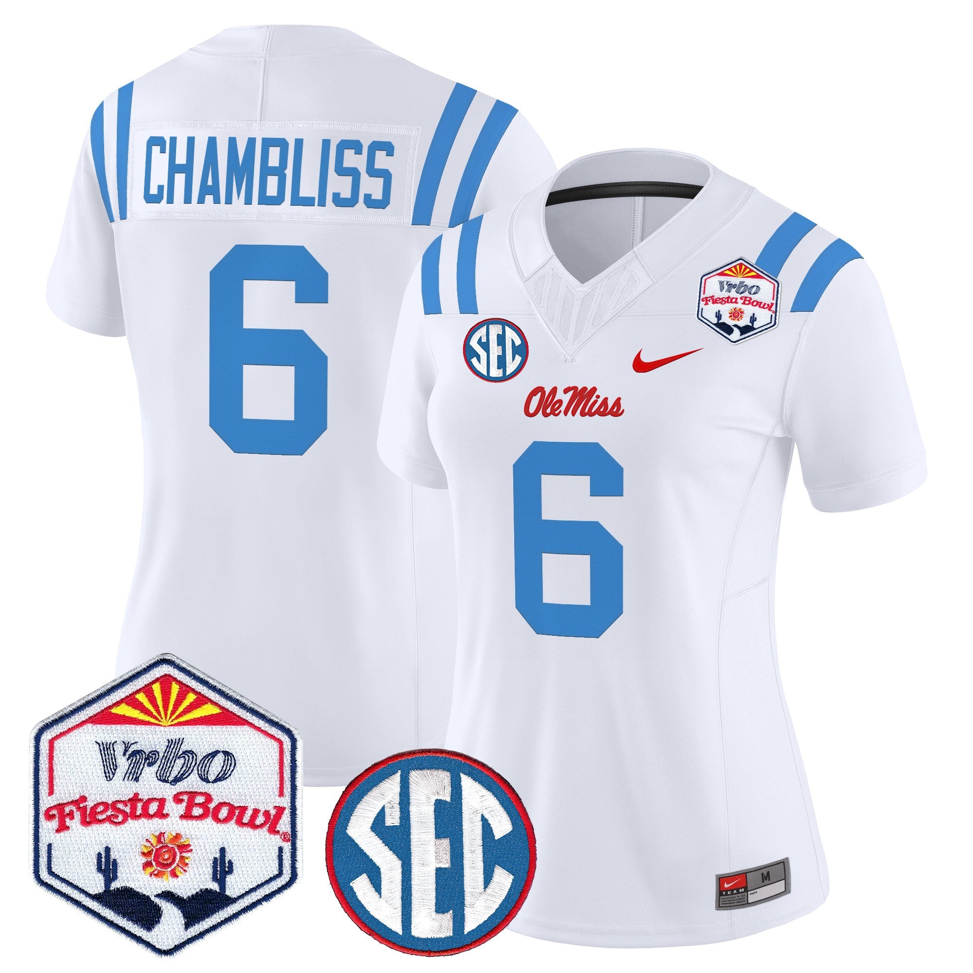 Women's Ole Miss Rebels 2026 The Fiesta Bowl Vapor Limited Jersey - All Stitched
