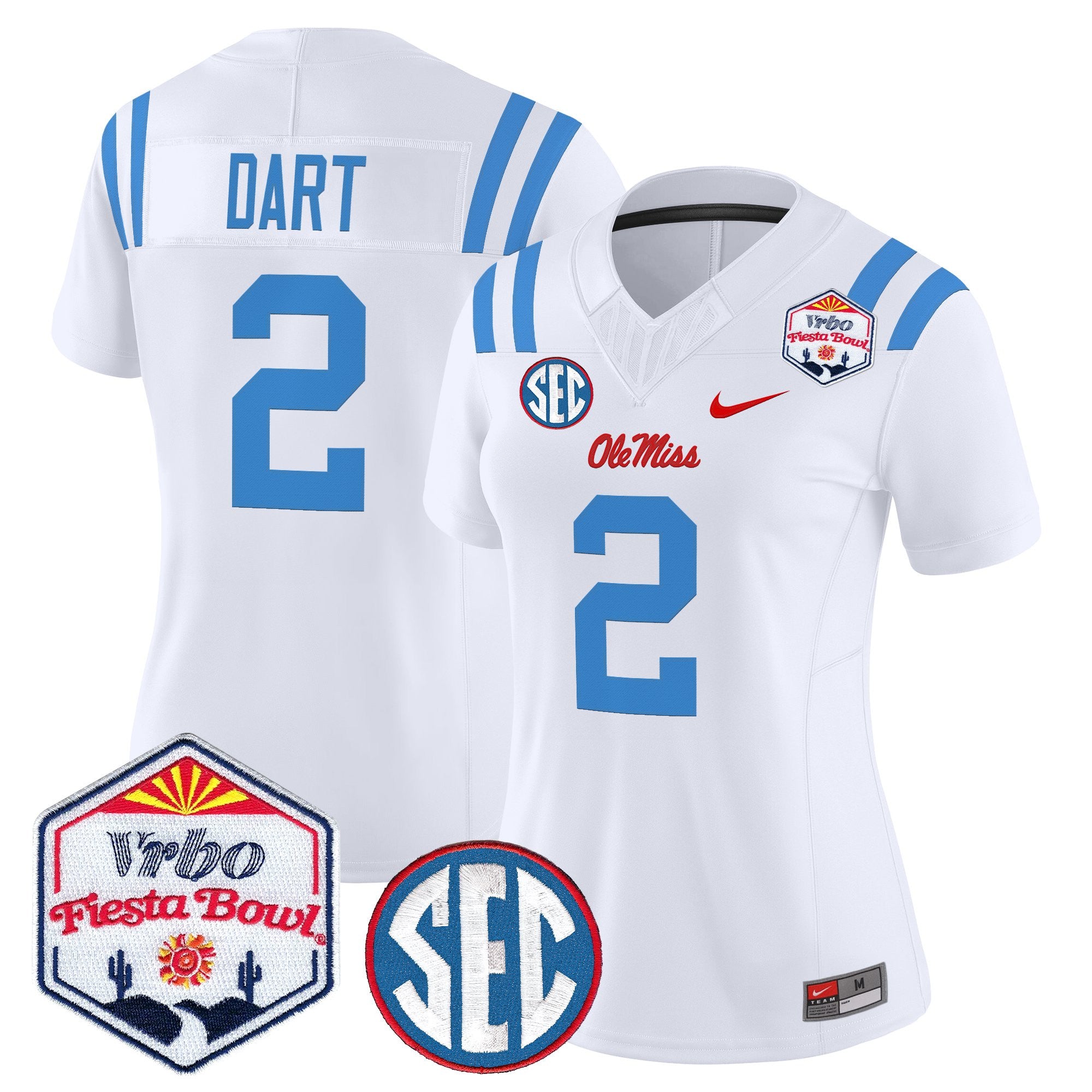 Women's Ole Miss Rebels 2026 The Fiesta Bowl Vapor Limited Jersey - All Stitched
