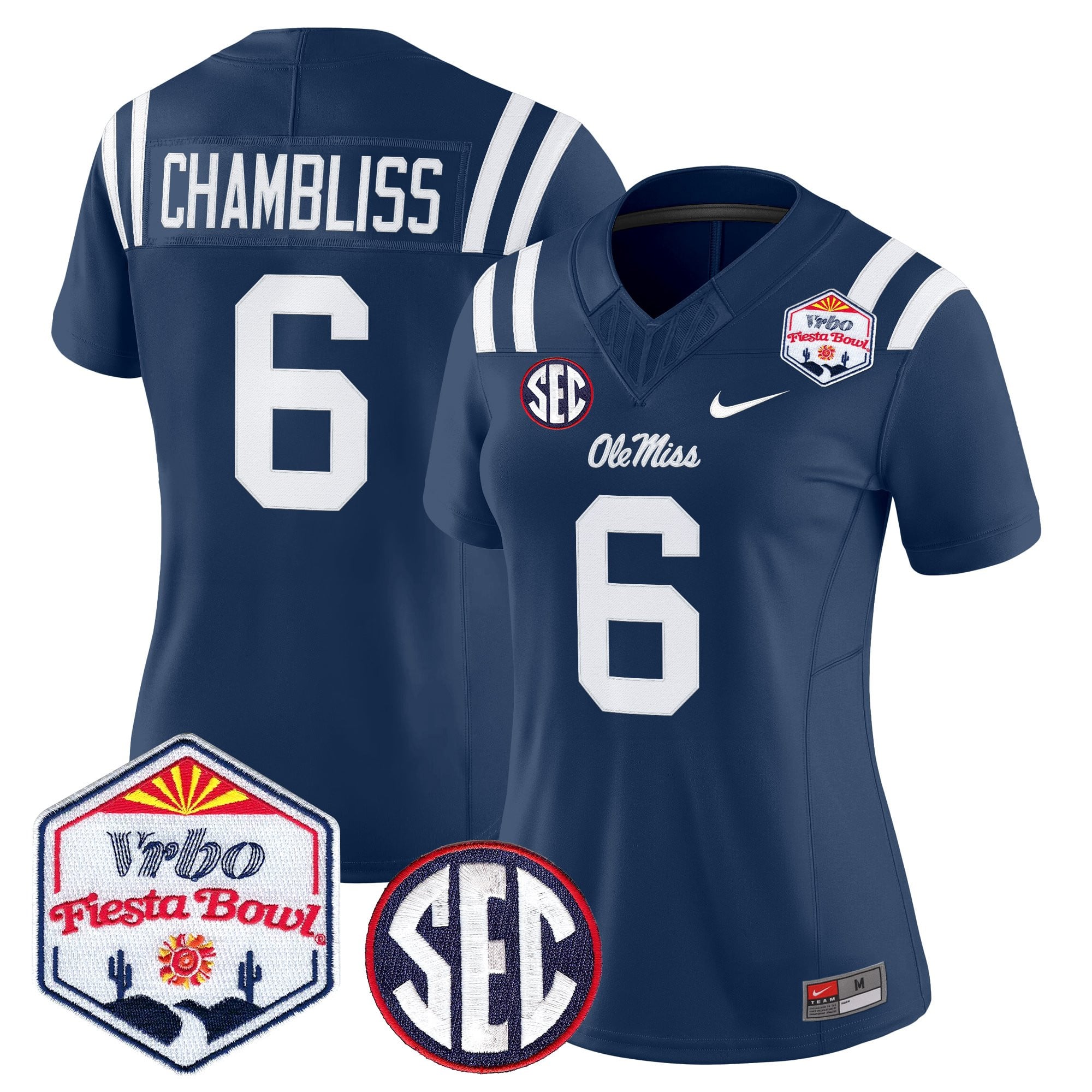 Women's Ole Miss Rebels 2026 The Fiesta Bowl Vapor Limited Jersey - All Stitched