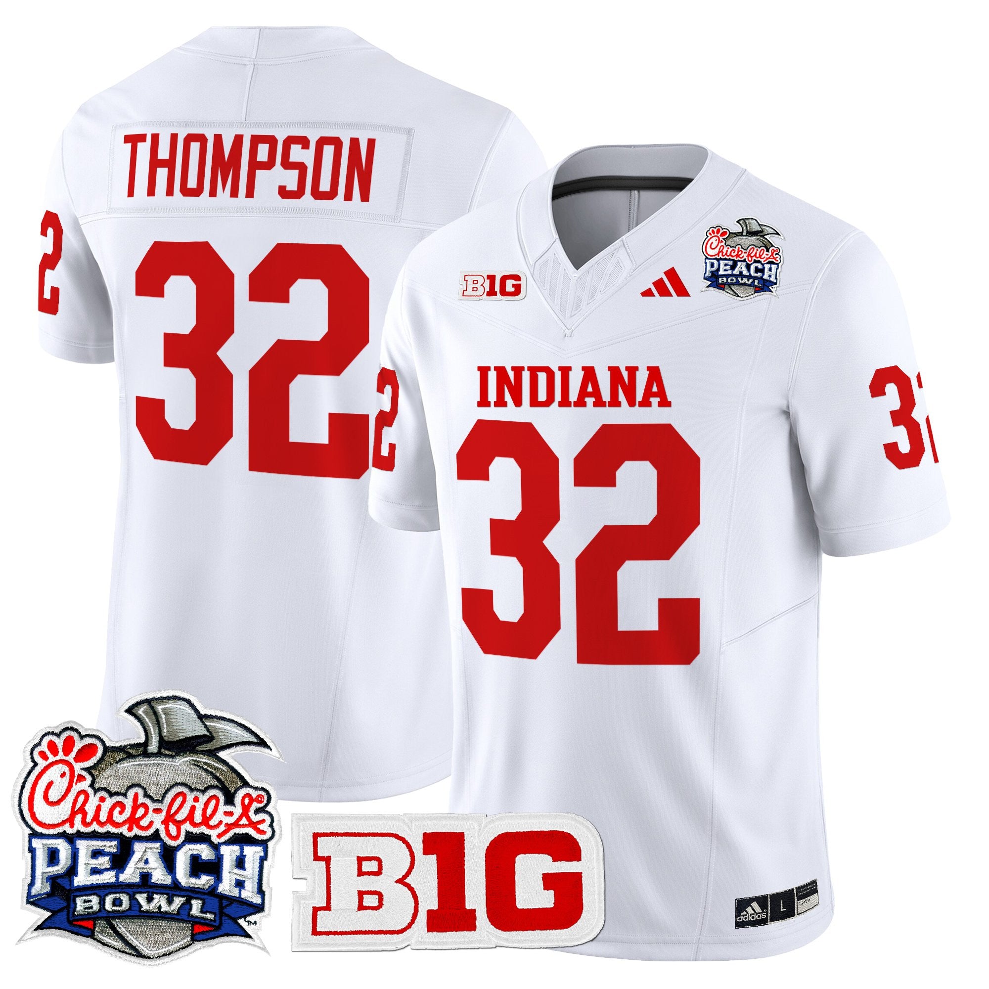 Men's Indiana Hoosiers 2026 Peach Bowl Vapor Limited Jersey V2 - All Stitched