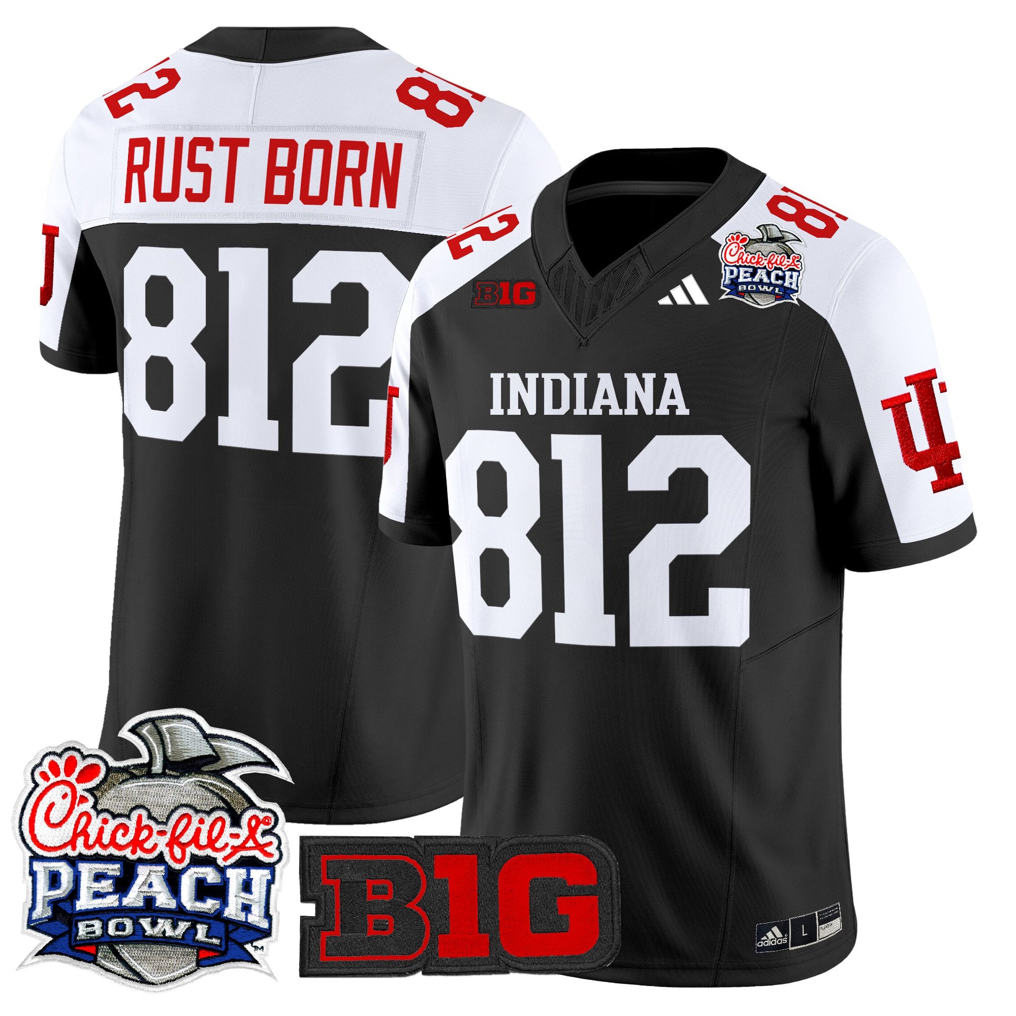Men's Indiana Hoosiers 2026 Peach Bowl Vapor Limited Jersey V2 - All Stitched