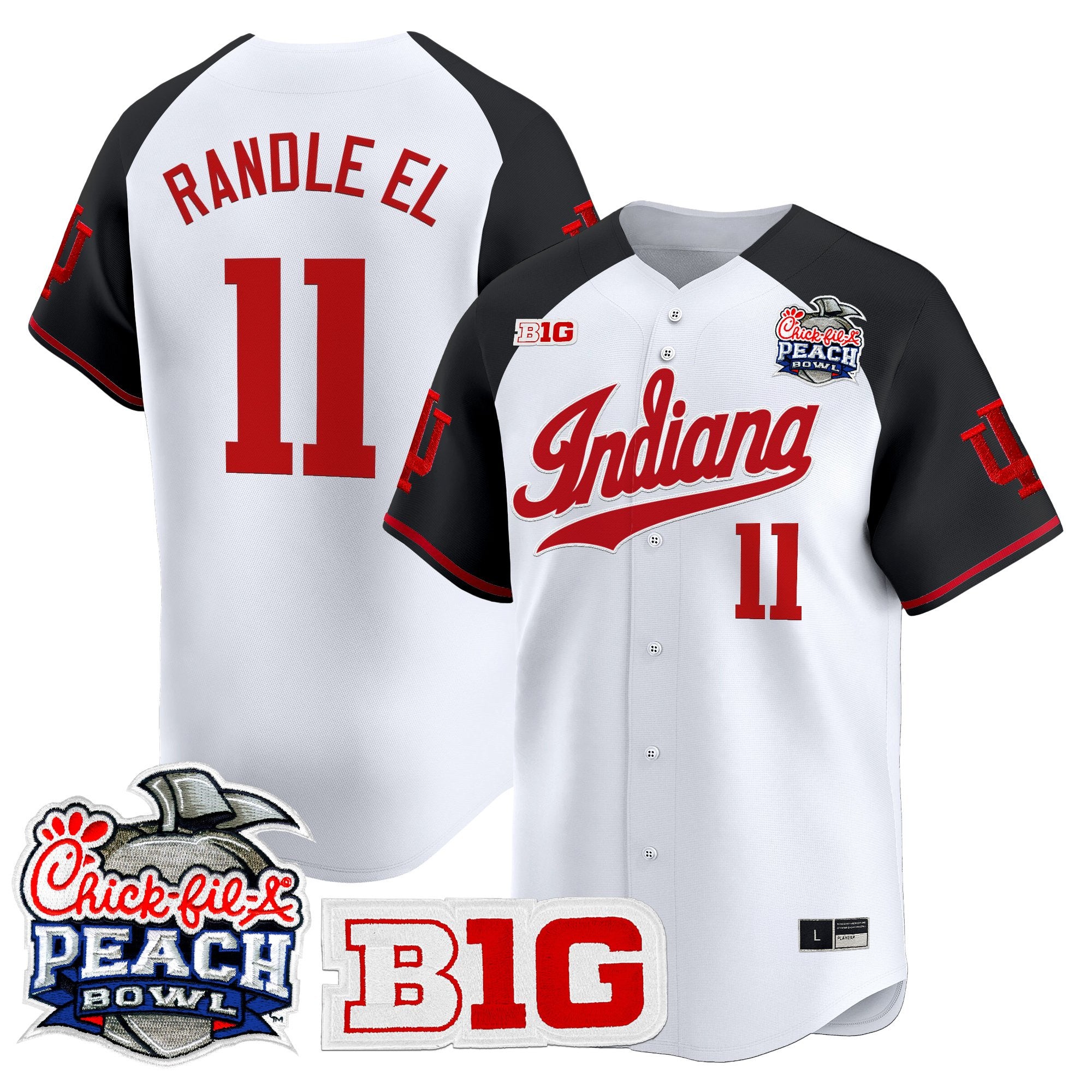 Men's Indiana Hoosiers 2026 Peach Bowl Vapor Baseball Jersey - All Stitched