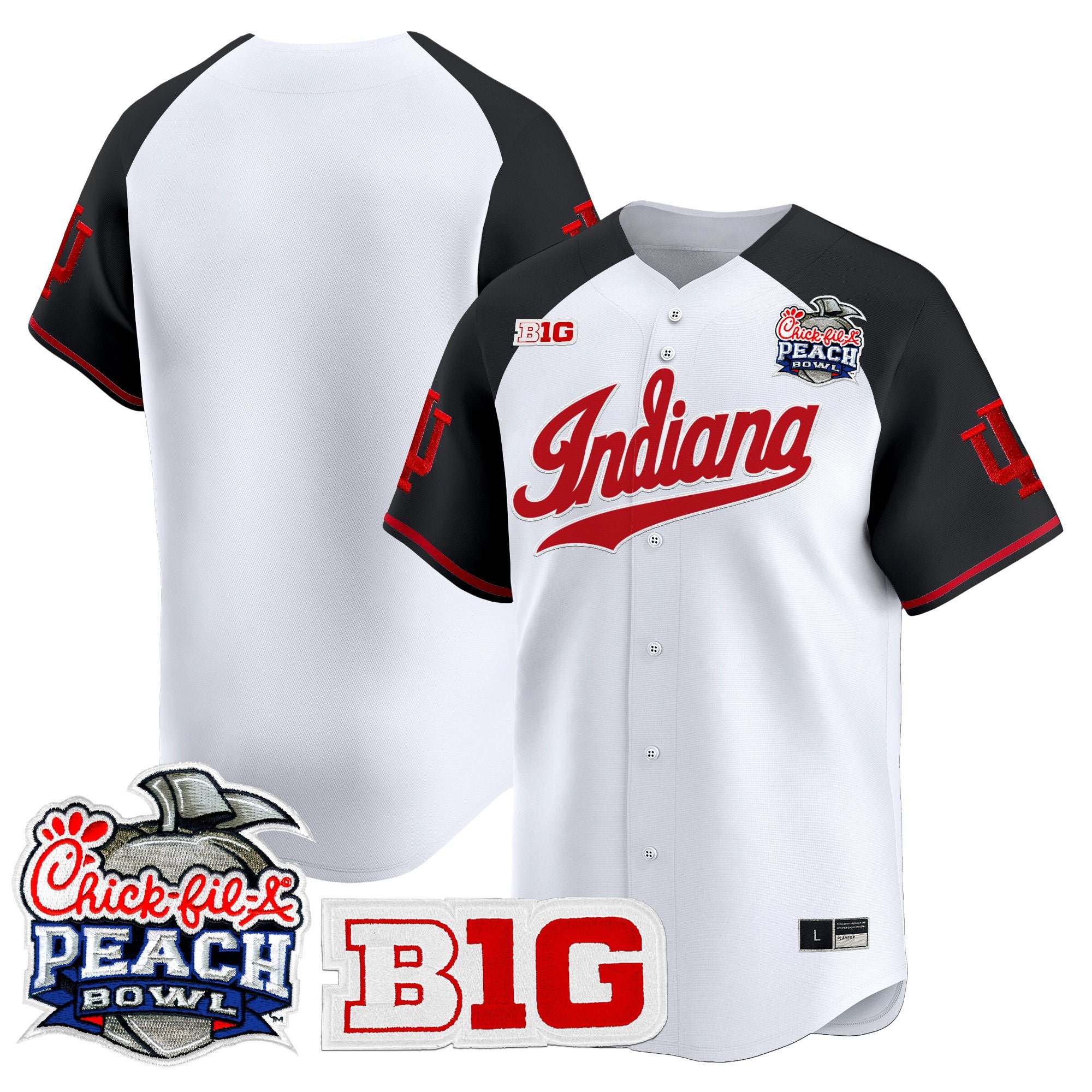 Men's Indiana Hoosiers 2026 Peach Bowl Vapor Baseball Jersey - All Stitched