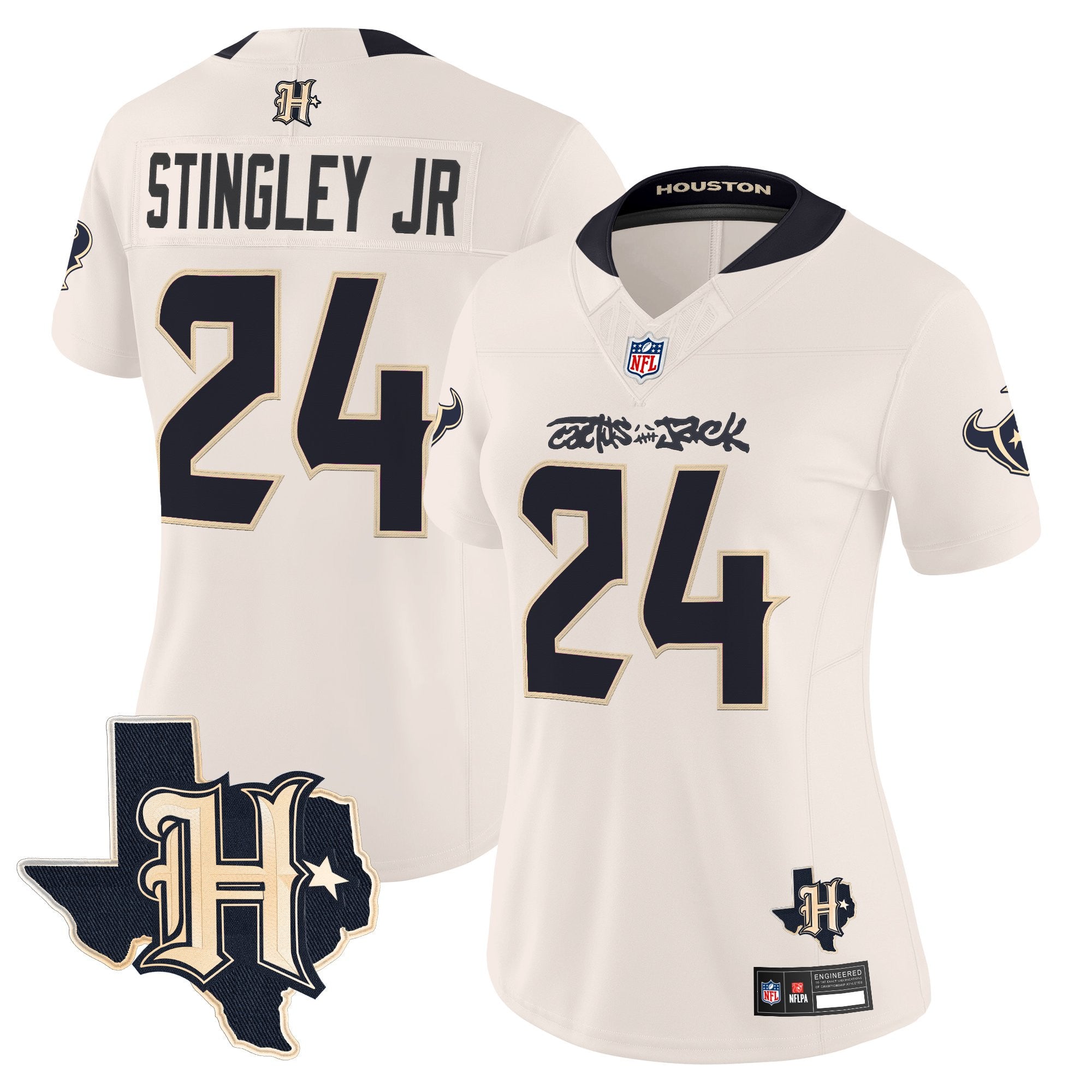 Women's Houston Texans x Cactus Jack Vapor Limited Jersey - All Stitched