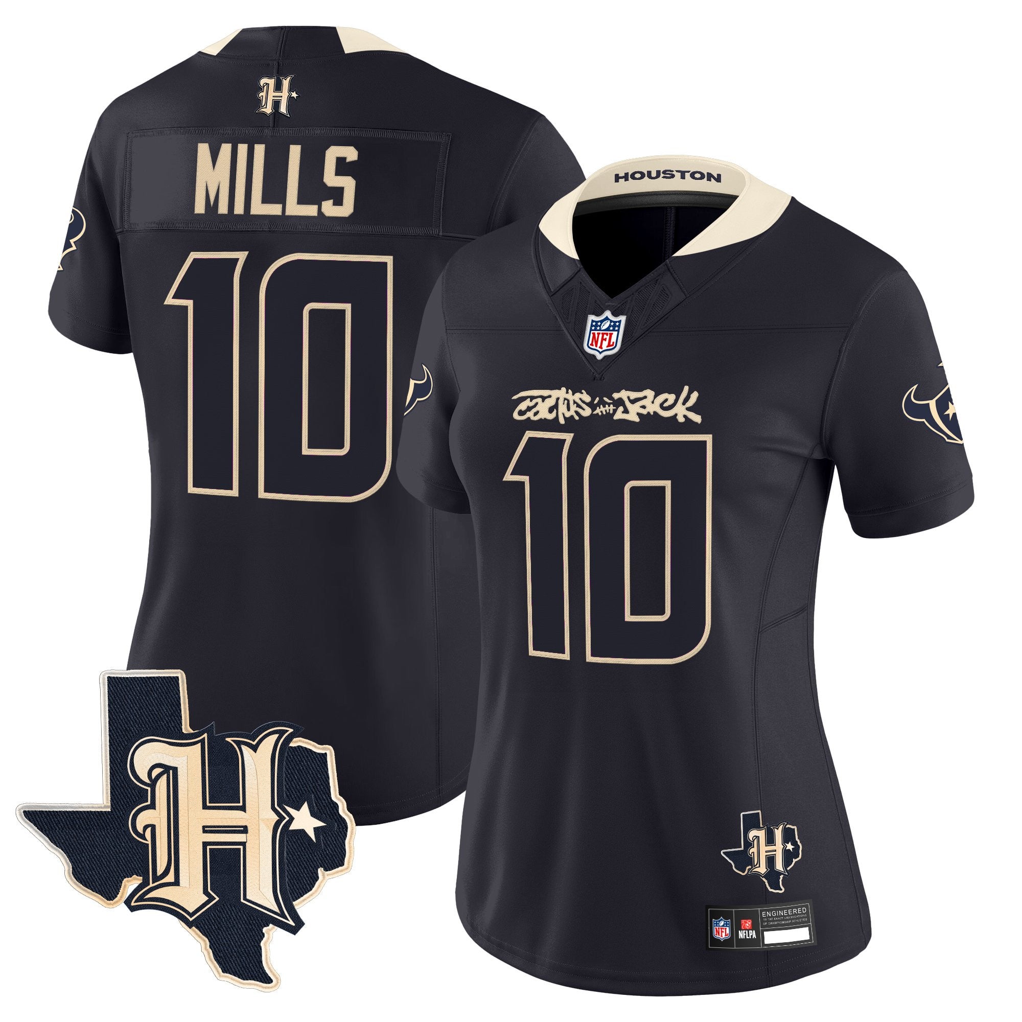 Women's Houston Texans x Cactus Jack Vapor Limited Jersey - All Stitched