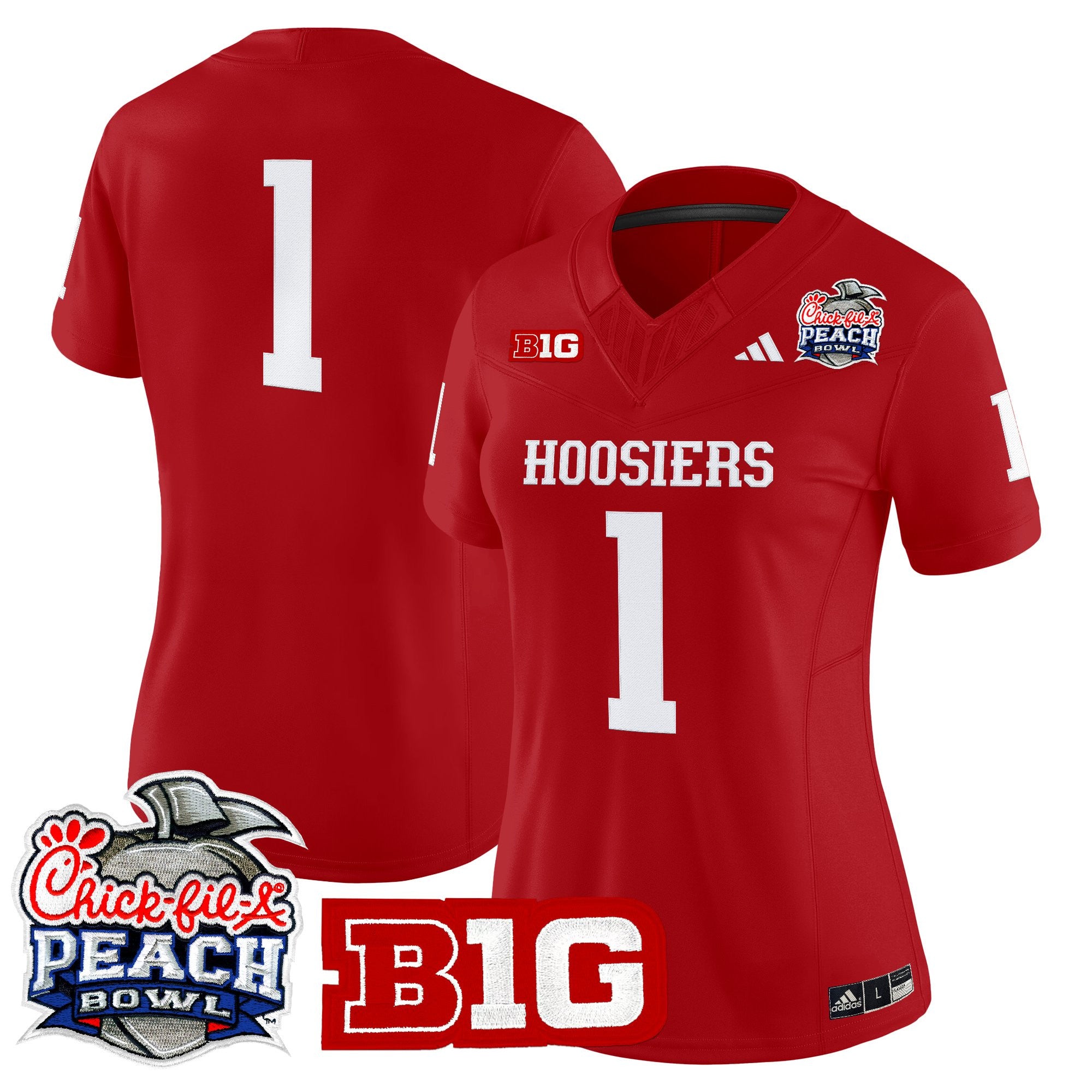 Women's Indiana Hoosiers 2026 Peach Bowl Vapor Limited Jersey V2 - All Stitched