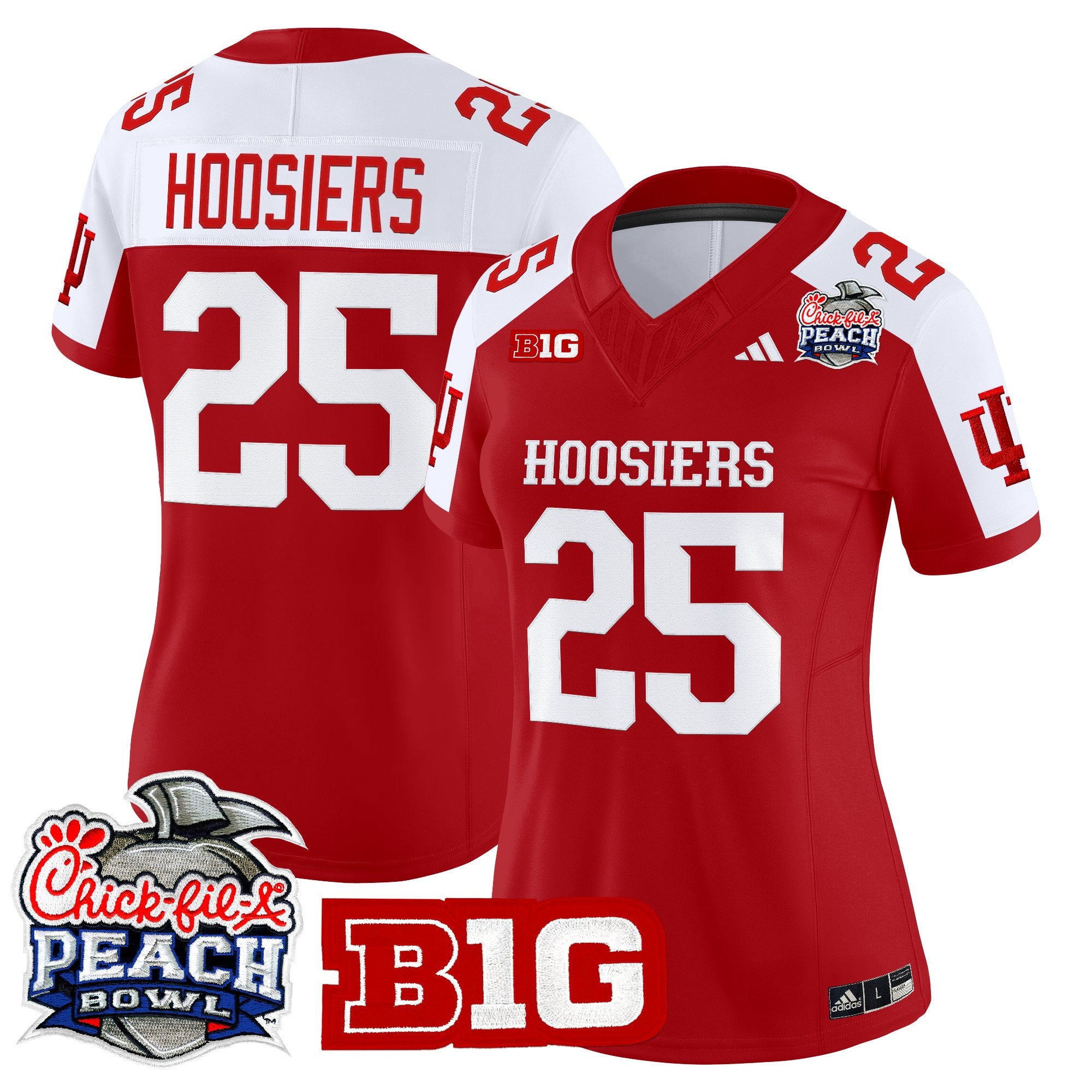 Women's Indiana Hoosiers 2026 Peach Bowl Vapor Limited Jersey V2 - All Stitched