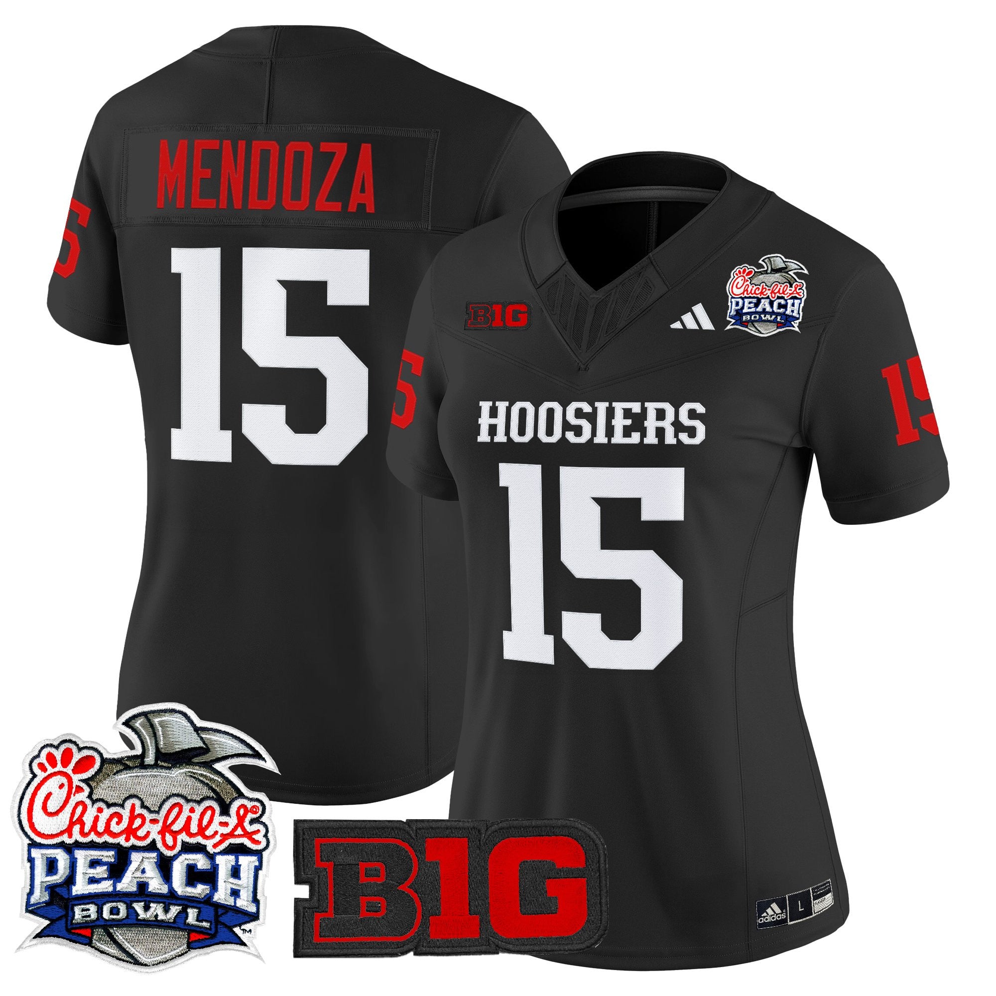 Women's Indiana Hoosiers 2026 Peach Bowl Vapor Limited Jersey V2 - All Stitched