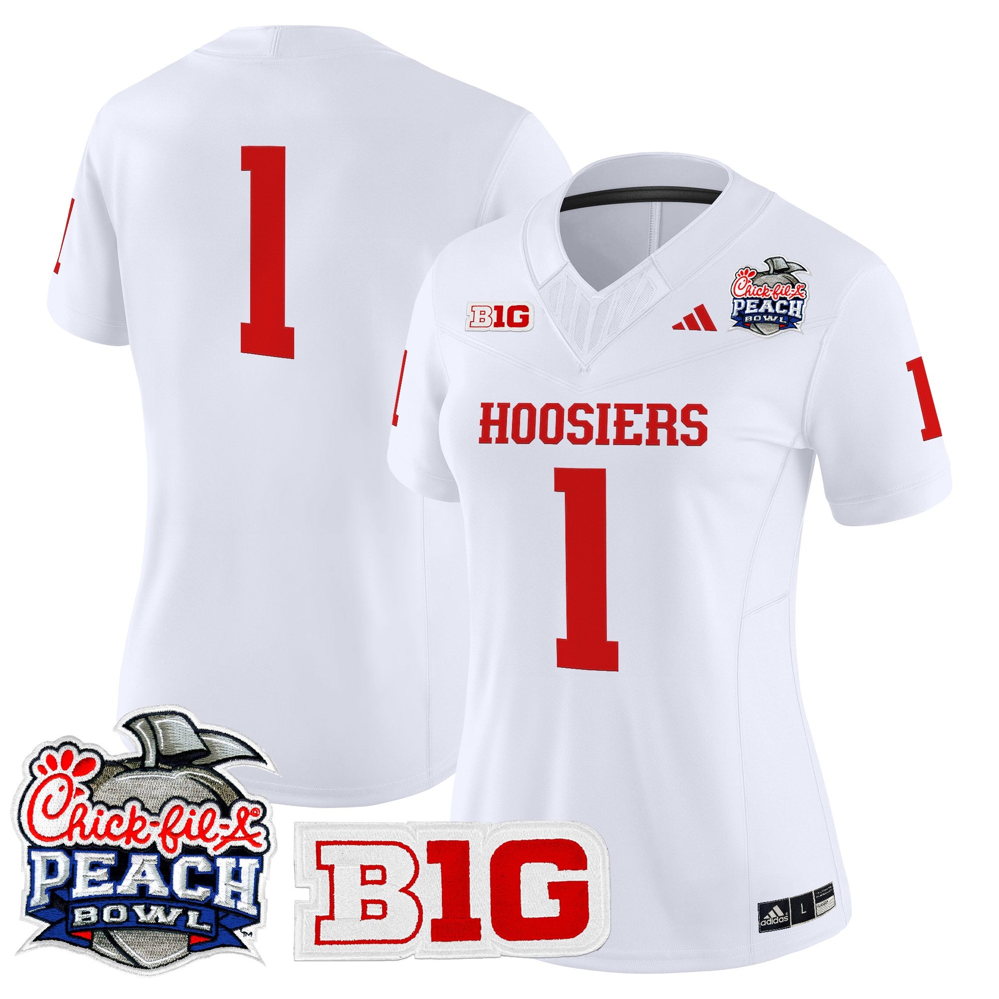 Women's Indiana Hoosiers 2026 Peach Bowl Vapor Limited Jersey V2 - All Stitched