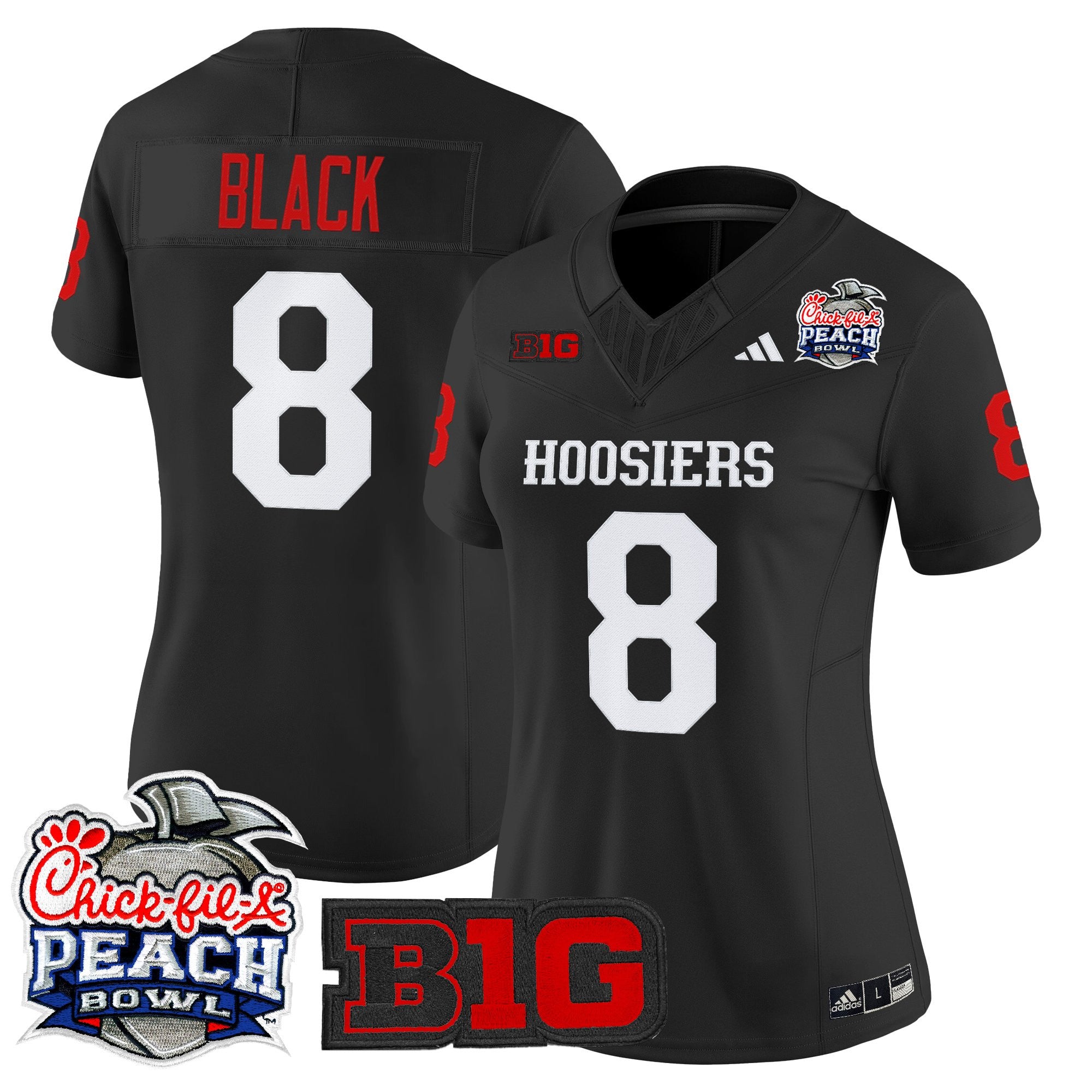 Women's Indiana Hoosiers 2026 Peach Bowl Vapor Limited Jersey V2 - All Stitched