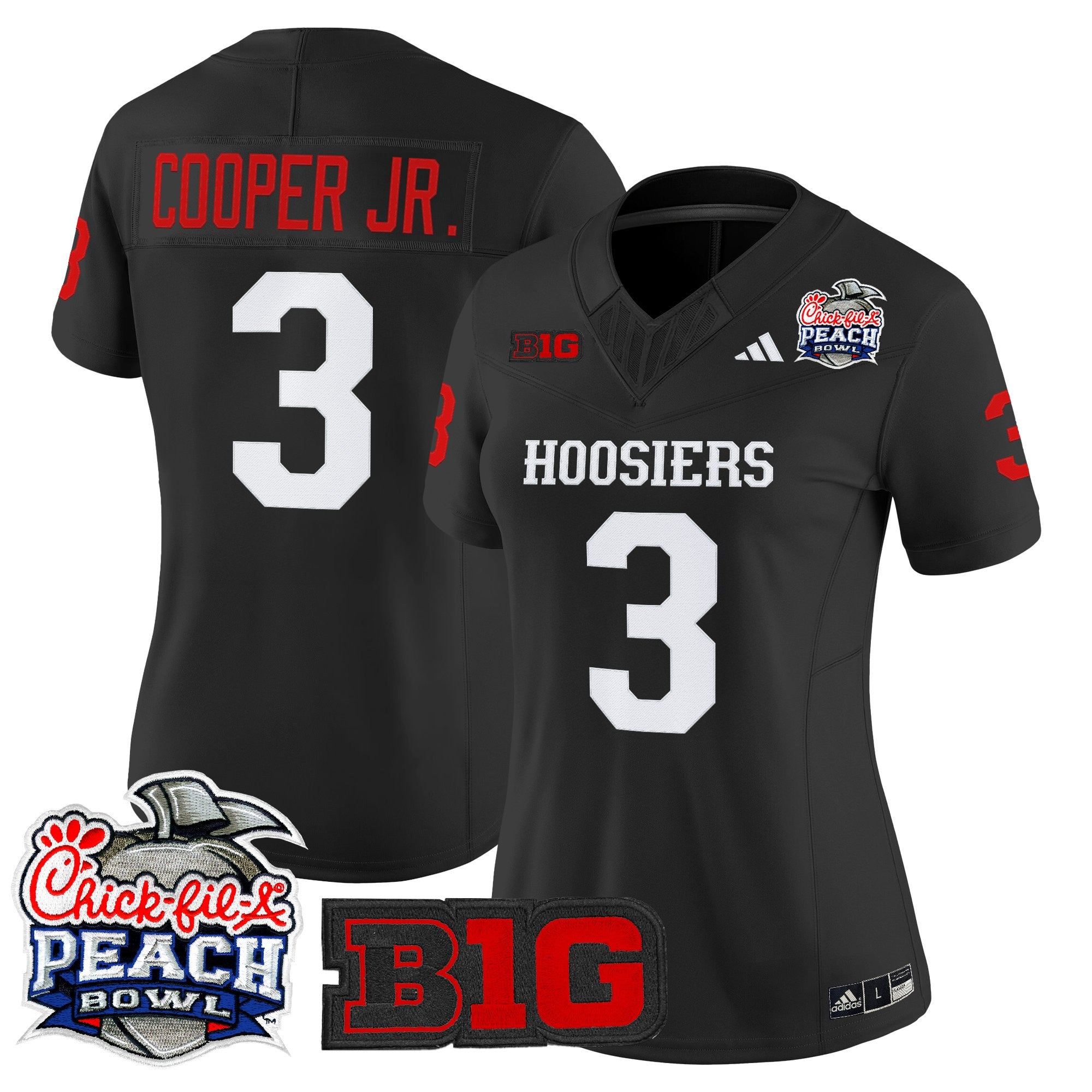Women's Indiana Hoosiers 2026 Peach Bowl Vapor Limited Jersey V2 - All Stitched