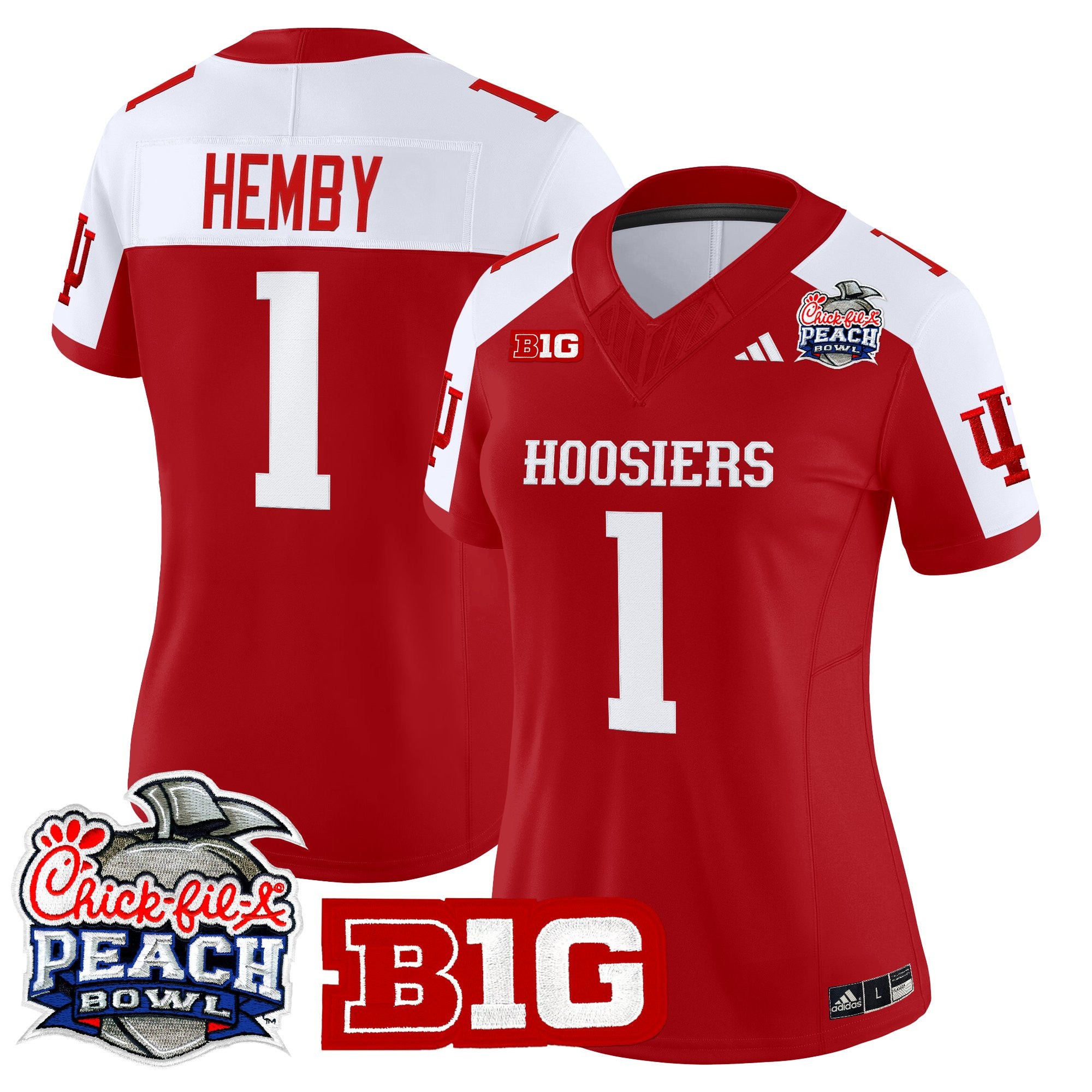 Women's Indiana Hoosiers 2026 Peach Bowl Vapor Limited Jersey V2 - All Stitched
