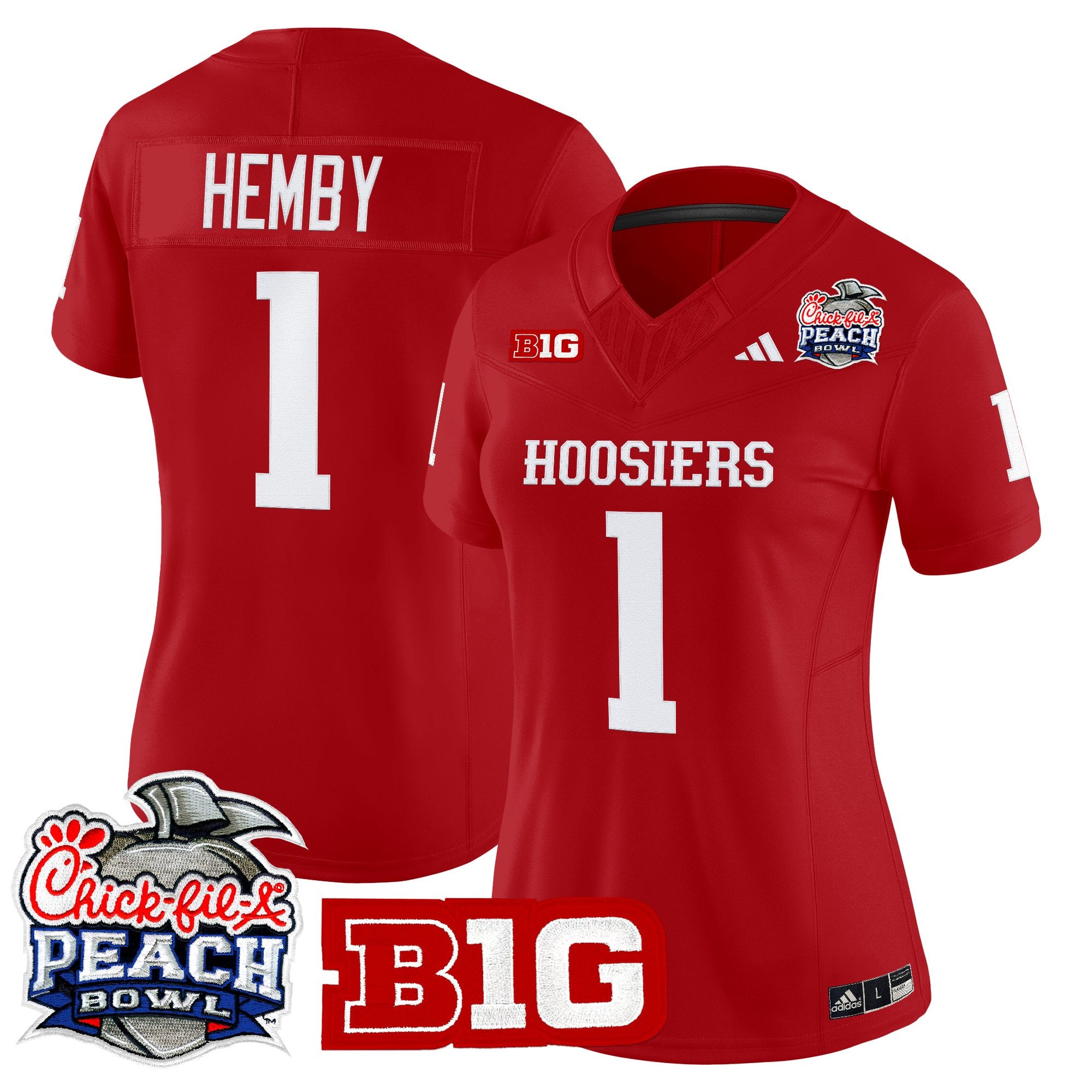 Women's Indiana Hoosiers 2026 Peach Bowl Vapor Limited Jersey V2 - All Stitched