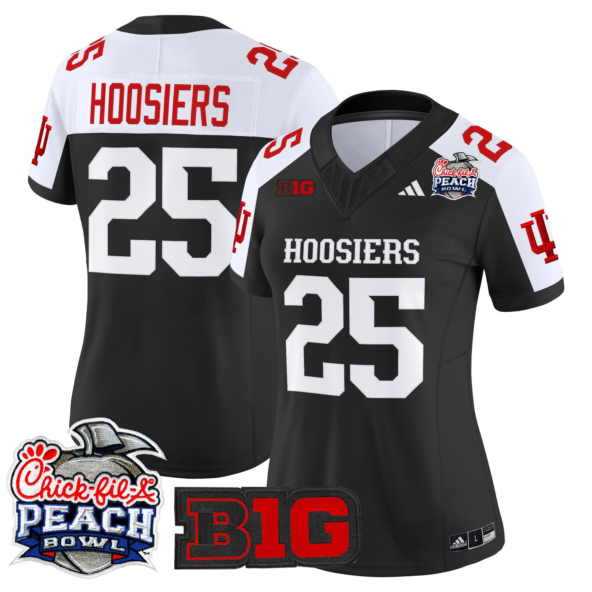 Women's Indiana Hoosiers 2026 Peach Bowl Vapor Limited Jersey V2 - All Stitched