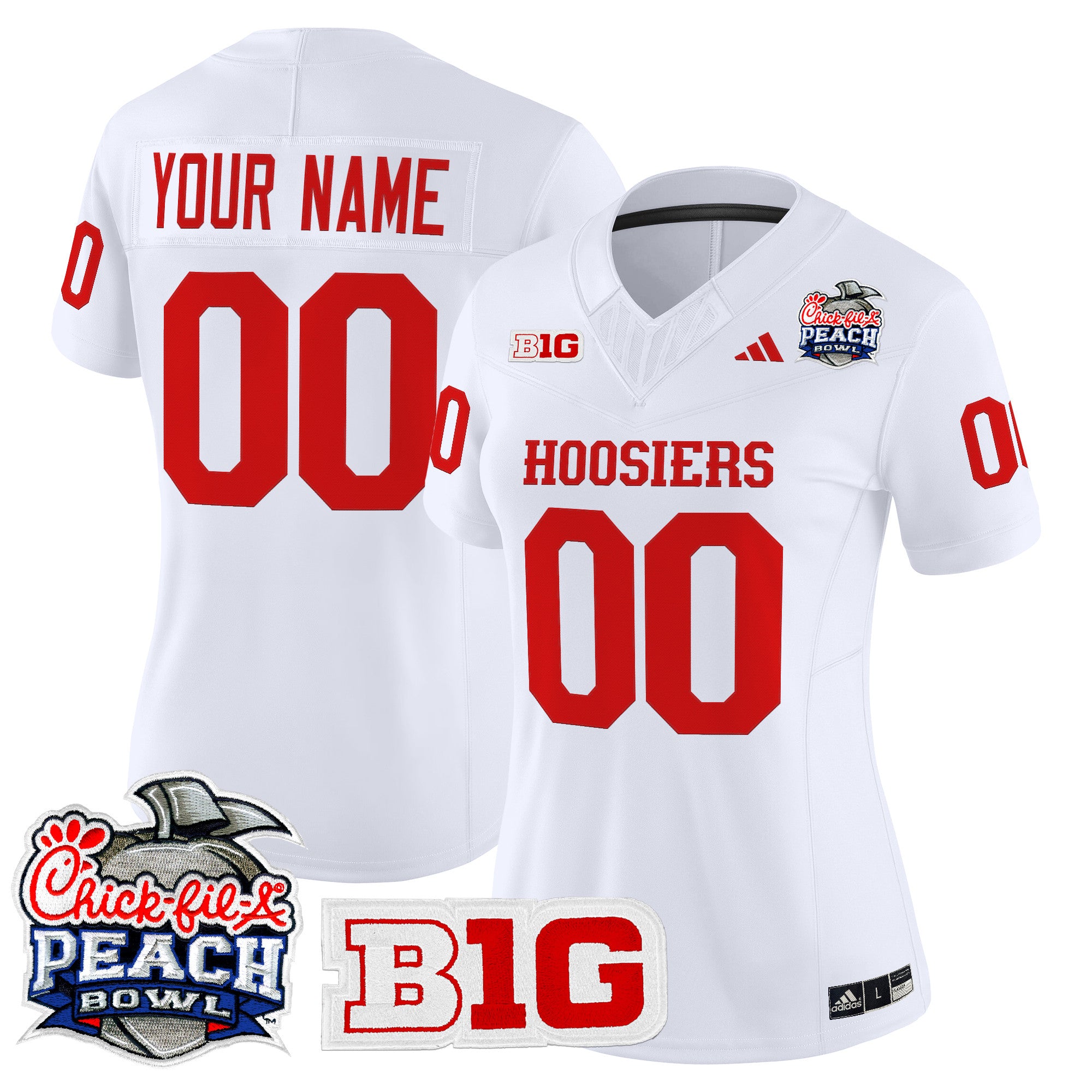 Indiana Hoosiers 2026 Peach Bowl Vapor Limited Custom Jersey V2 - All Stitched